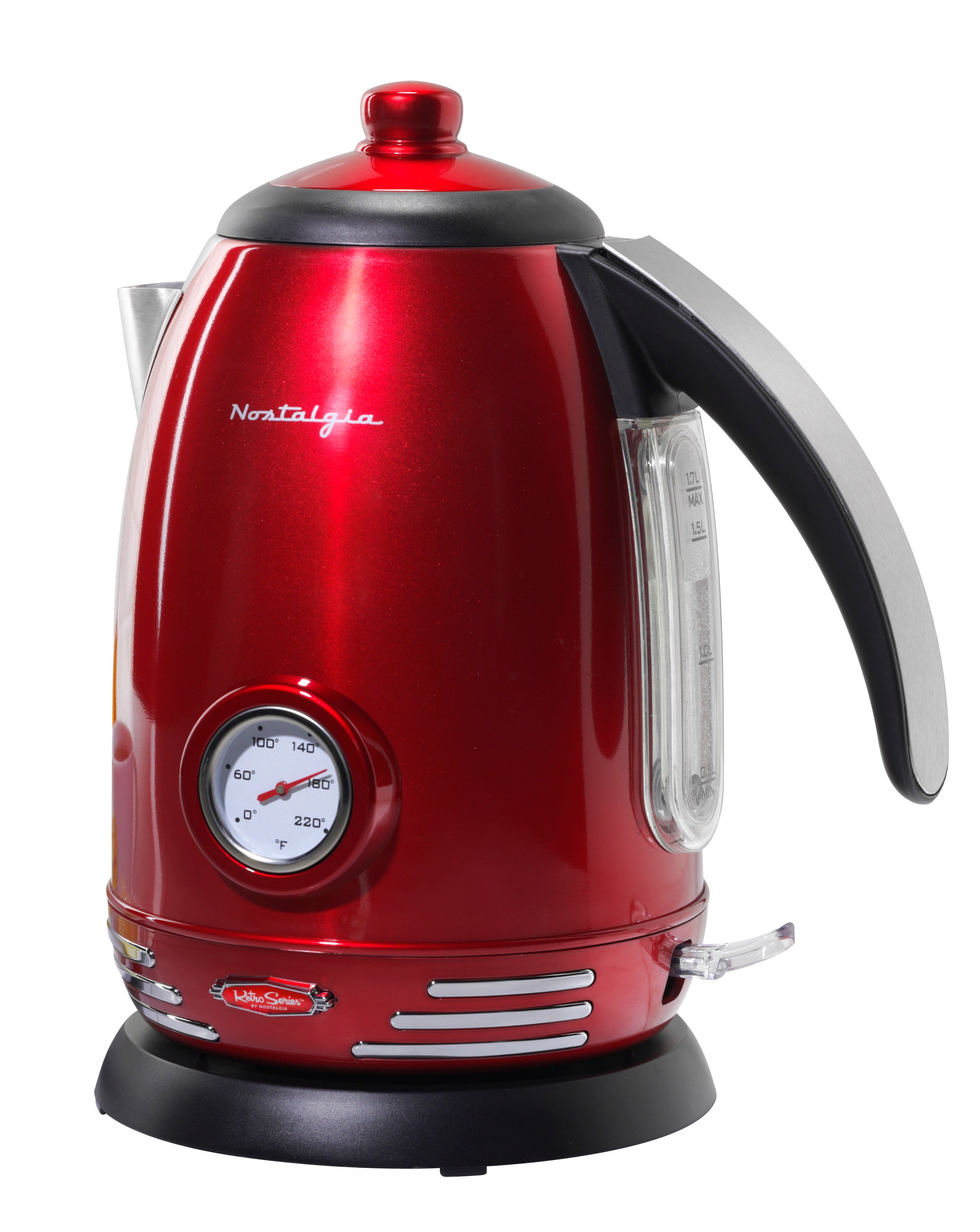 Courant 1.5 Liter Cordless Stainless Steel Electric Kettle - Red