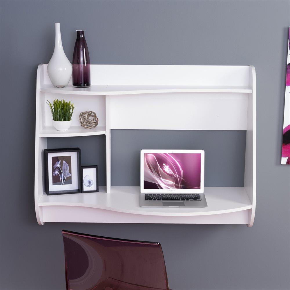 Prepac 42-in White Modern/Contemporary Floating Desk WEHW-0901-1 at ...