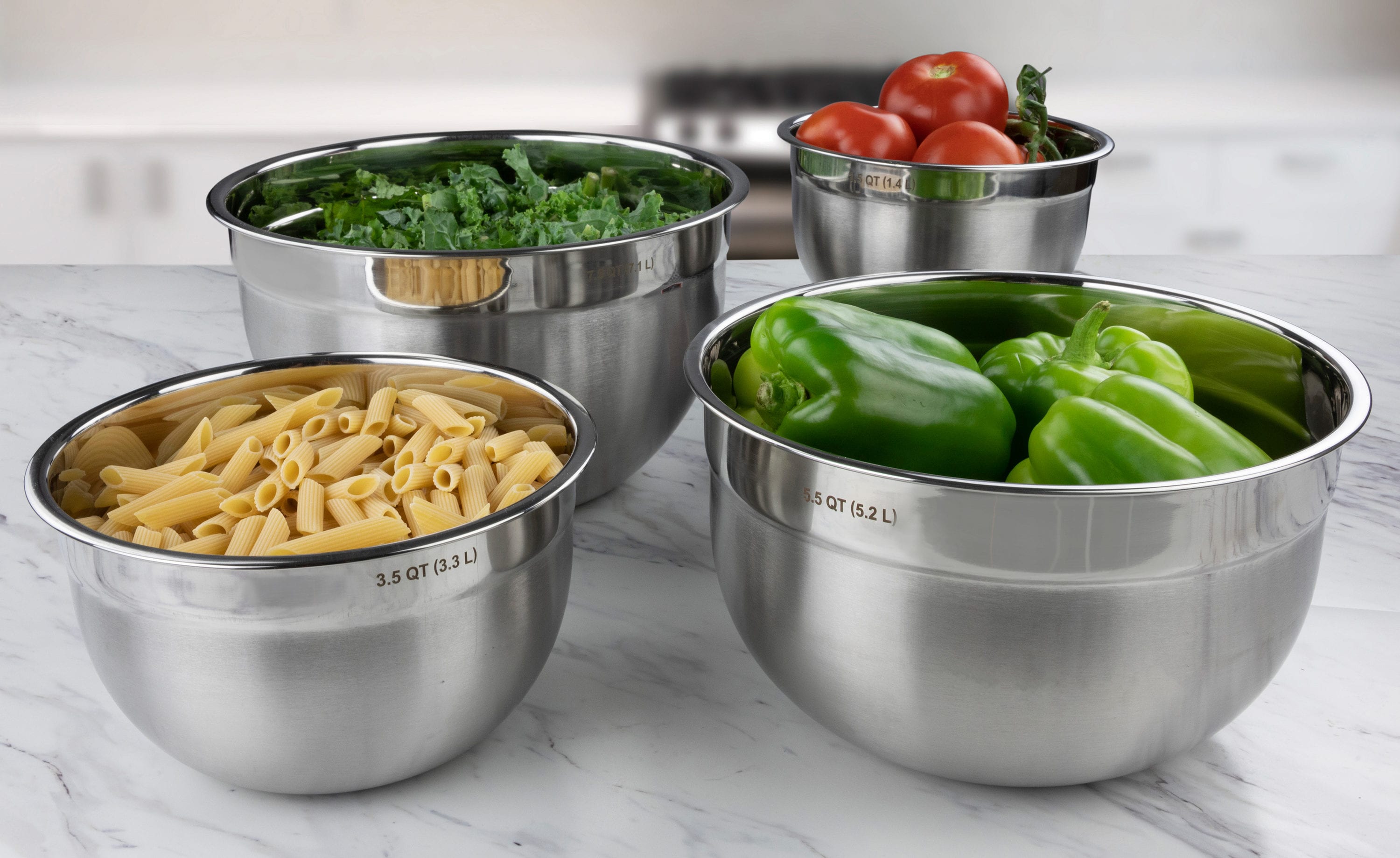 Tovolo 4-Piece Stainless Steel Mixing Bowl Set in the Kitchen Tools  department at