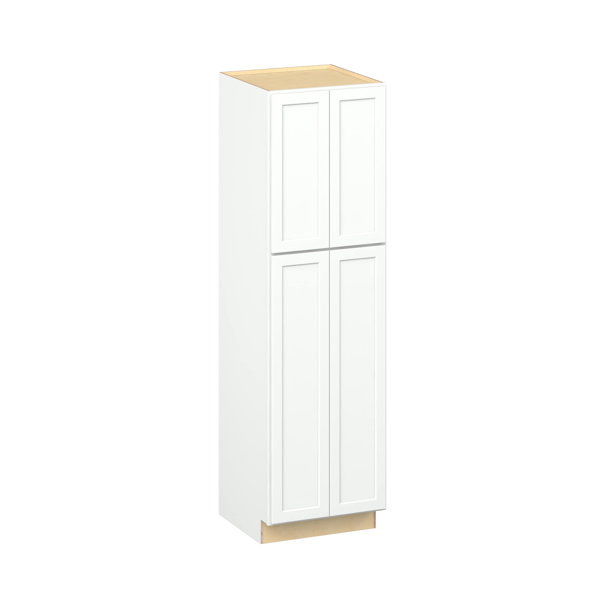 RELIABILT Parkstone II 24-in W x 84-in H x 24-in D Brilliant White Painted Pantry Fully Assembled Plywood Cabinet Flat Panel Shaker