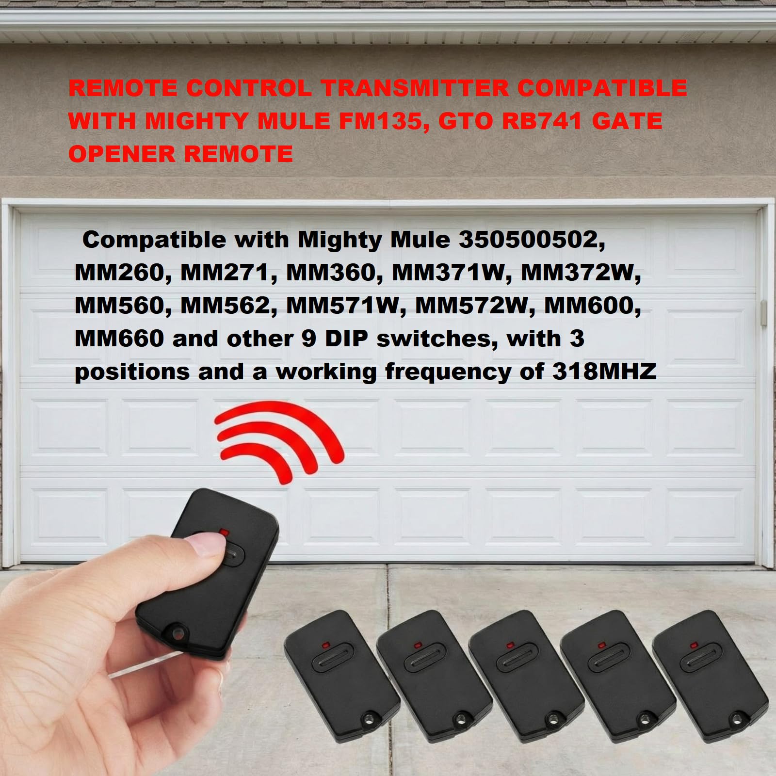 Anqtovp LAN0721N047 Garage-Door-Opener-Remotes - View #3