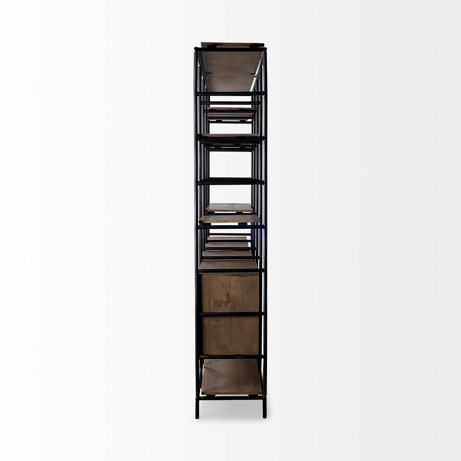 Mercana Turner Six-Tier Shelving Unit in Medium Brown, Contemporary & Modern | Bellacor | 69233-AB