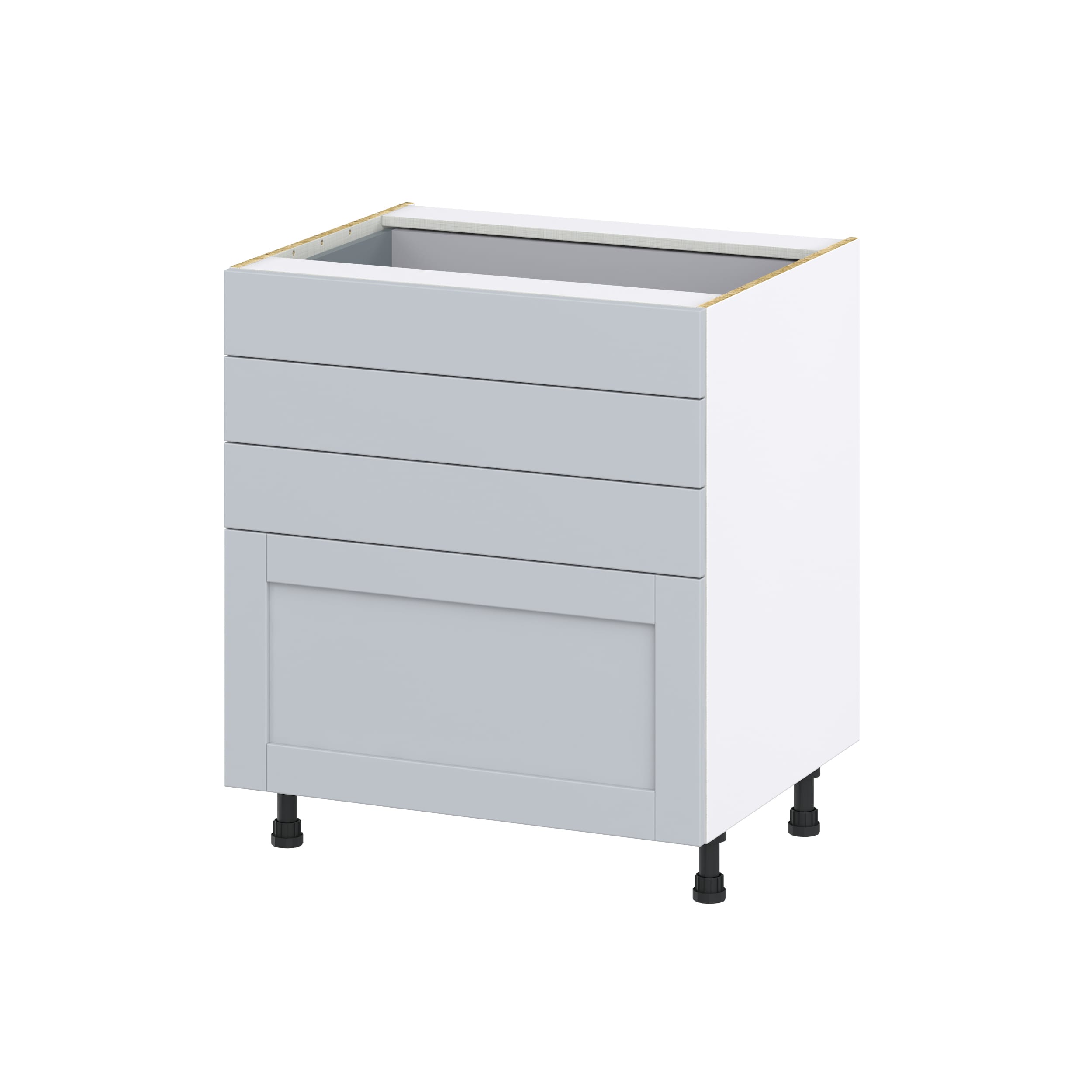 Hugo&Borg Charlesberg 30-in W x 34.5-in H x 24-in D Gray 4-Drawer Base ...