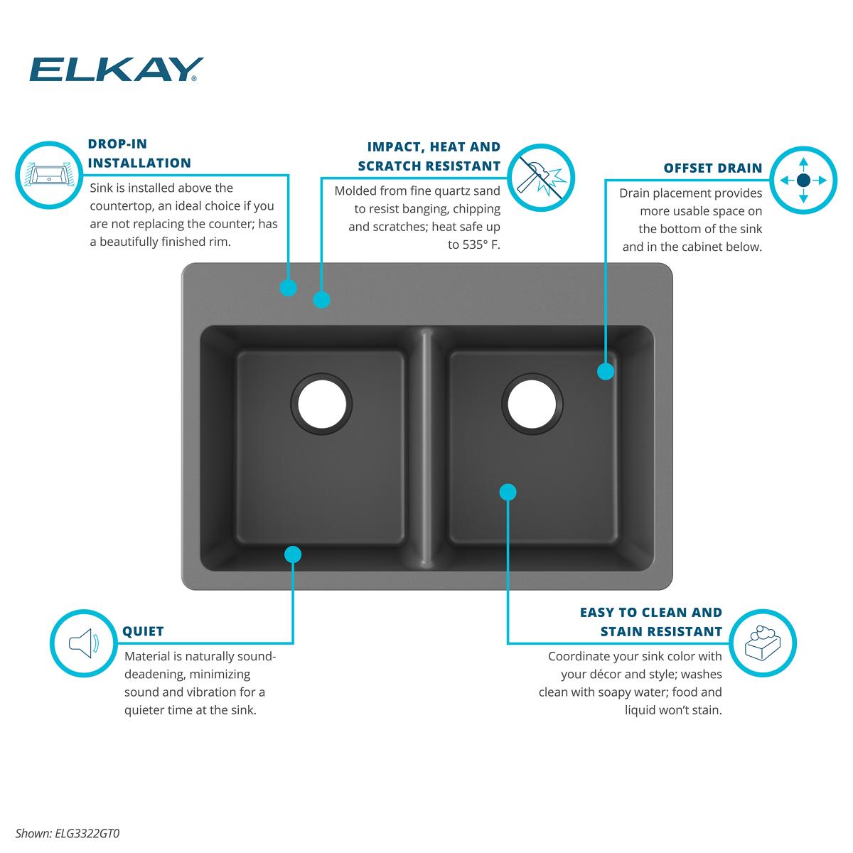 Elkay ELG3322GT0 Kitchen-Sinks - View #3