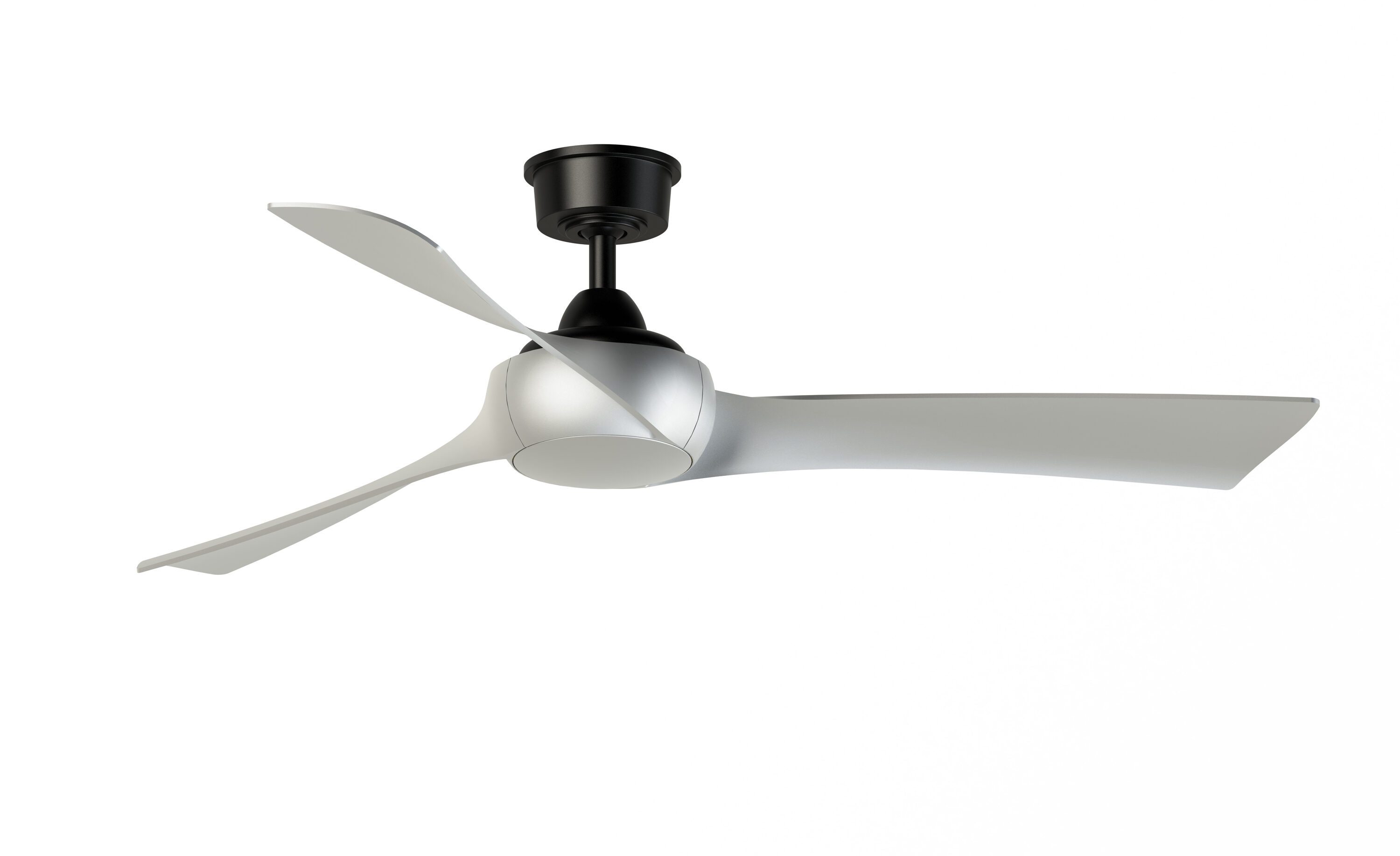 Fanimation Wrap Custom 56-in Black with Brushed Nickel Blades Indoor/Outdoor Smart Ceiling Fan Light Kit Compatible and Remote (3-Blade) FPD8530BL-56BN Sansujyuku sansujyuku.com