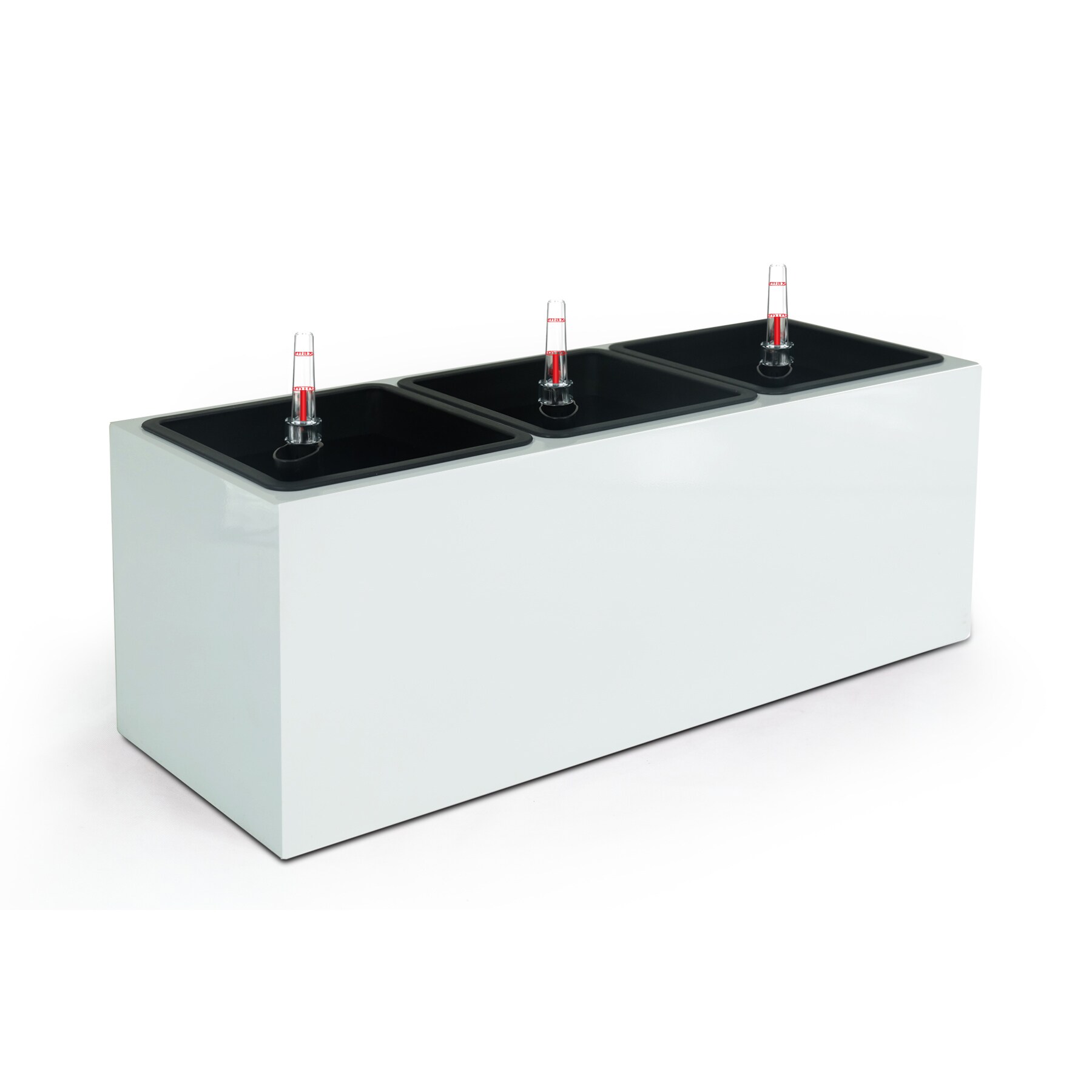 Kahomvis DTY-QPB0-676 Rectangle 12.2-in W Large White Plastic Indoor/Outdoor Planter with Self Watering