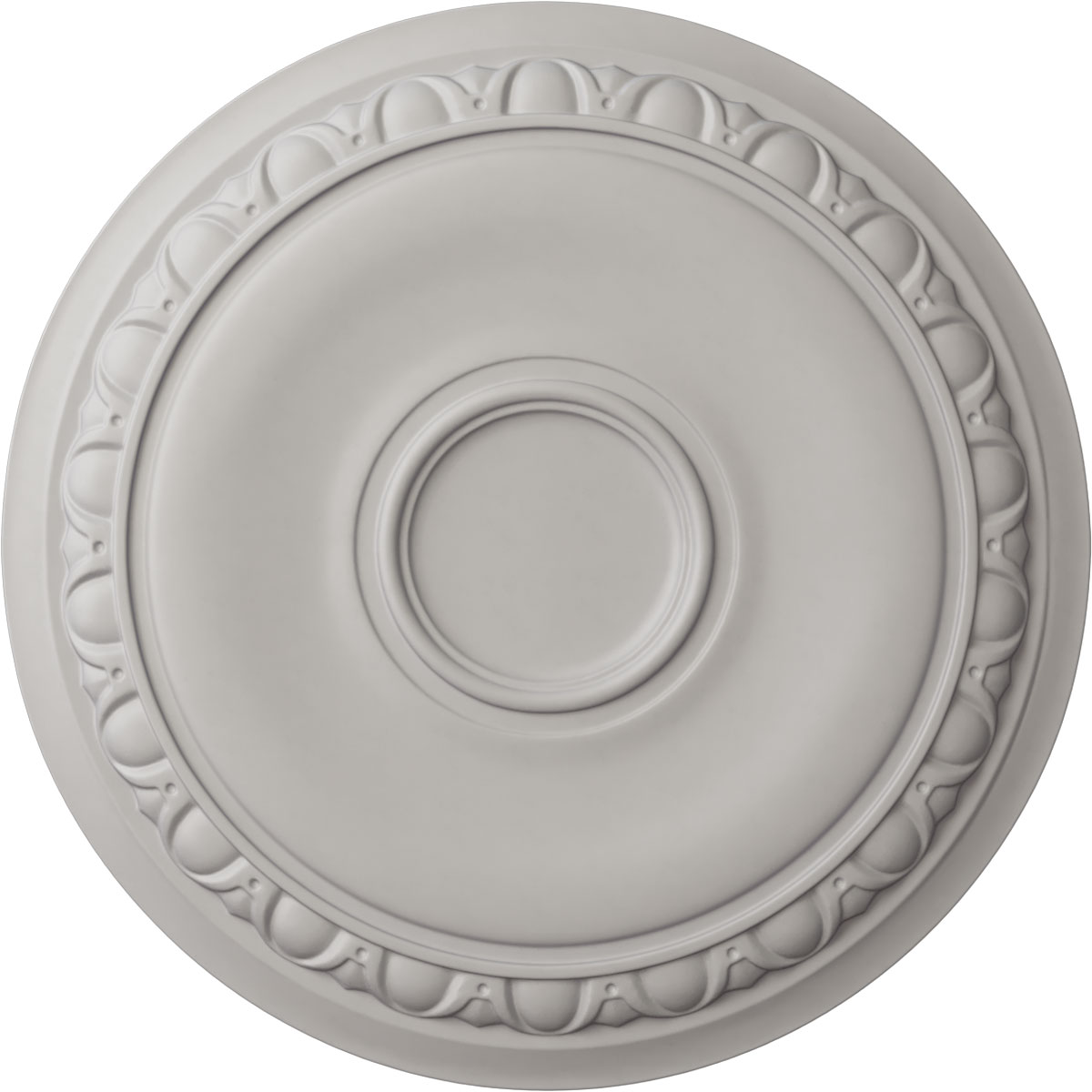 Ekena Millwork CM24CAUWF Caputo 24.25-in W x 24.25-in L Painted Ultra Pure White Polyurethane Whole Ceiling Medallion