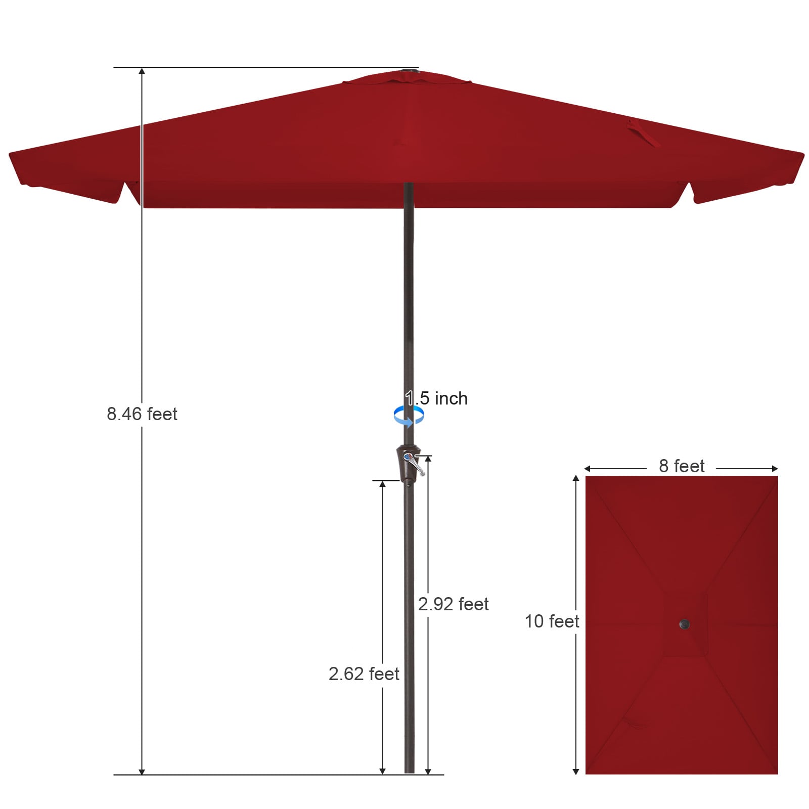 VOUA 8CBZZS-RD Umbrellas-2 - View #4