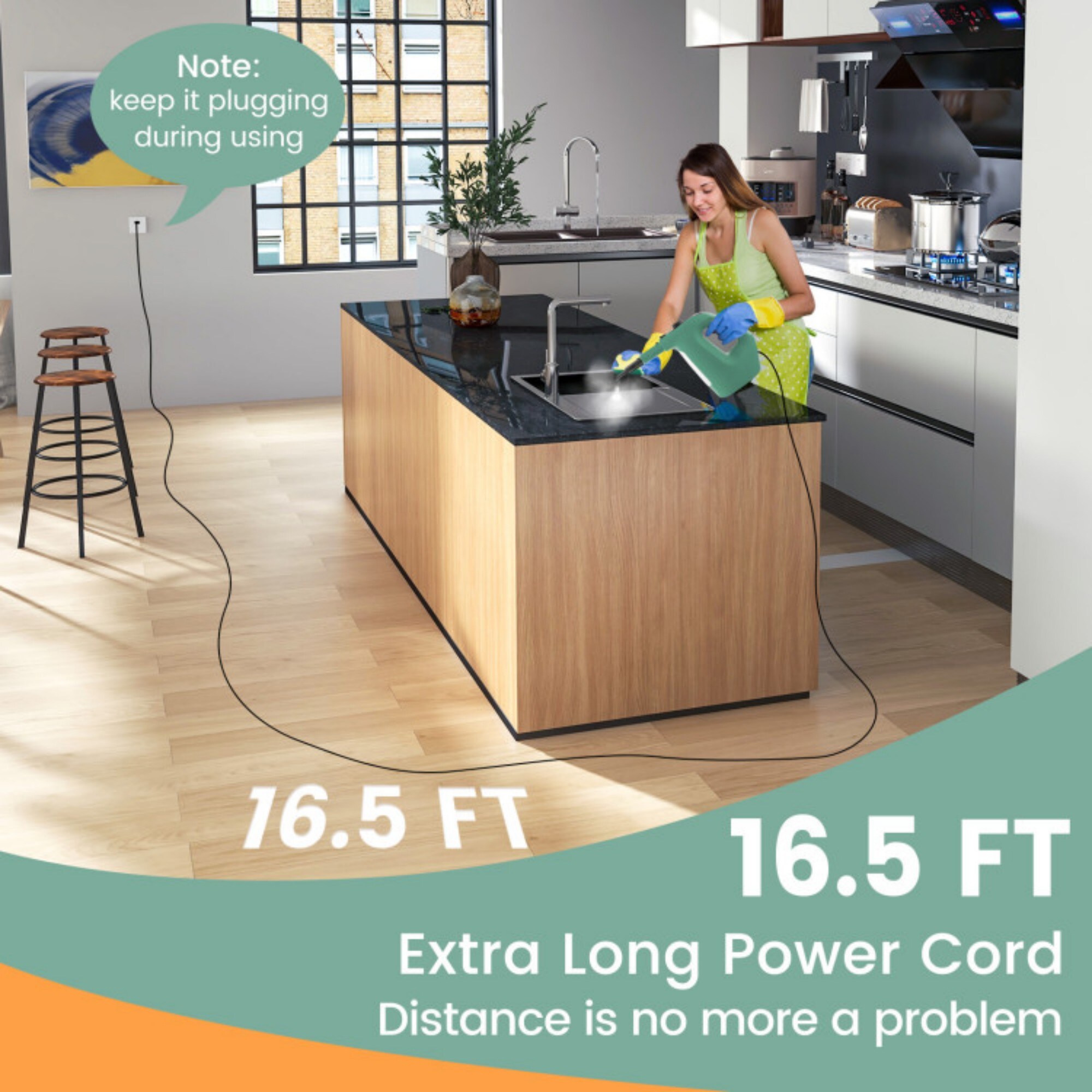 LUCKY ONE LO-ES10287USLS Steam-Cleaners - View #4