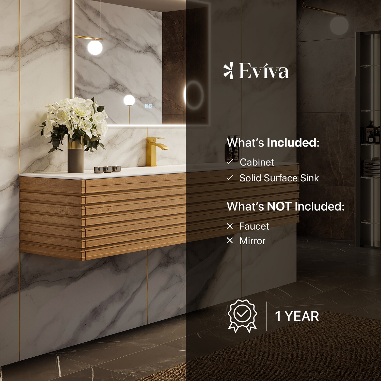 Eviva EVVN128-55OAK Bath-Vanity-Combo - View #7