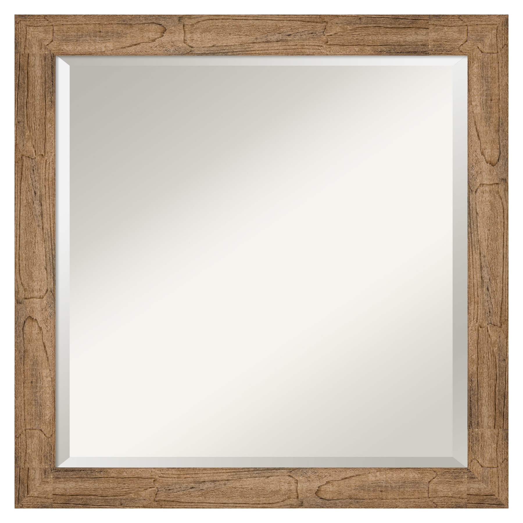 Amanti Art DSW4407208 Owl 23.5-in x 23.5-in Framed Rectangle Bathroom Vanity Mirror ( Distressed Brown )