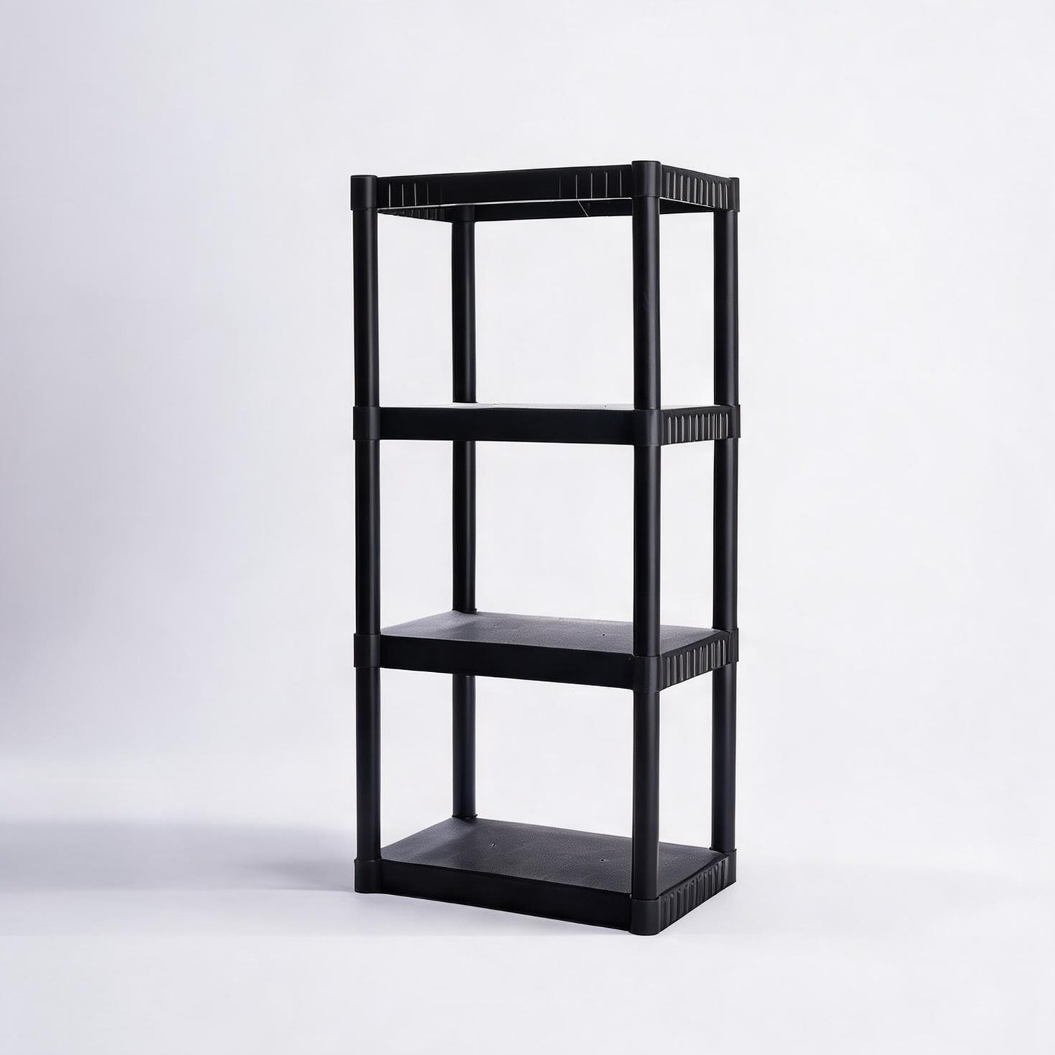 BBabe Heavy-Duty 4-Shelf Storage Unit with Plastic Construction Holds Up to 200 lb Total 48 x 21 x 14 Inches