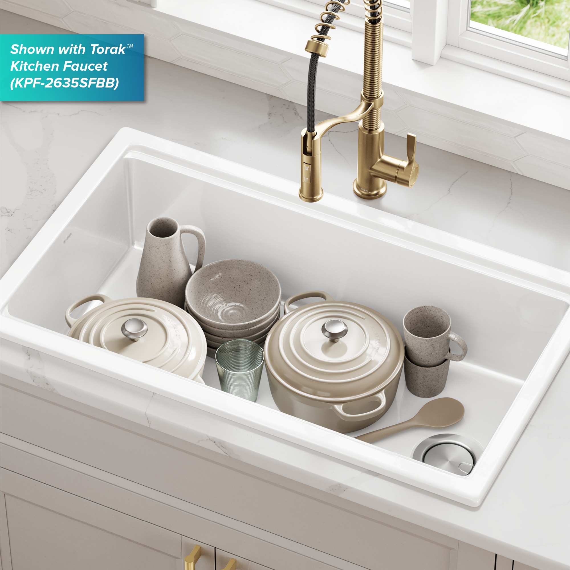 Kraus KFDW1-33GWH Kitchen-Sinks - View #14