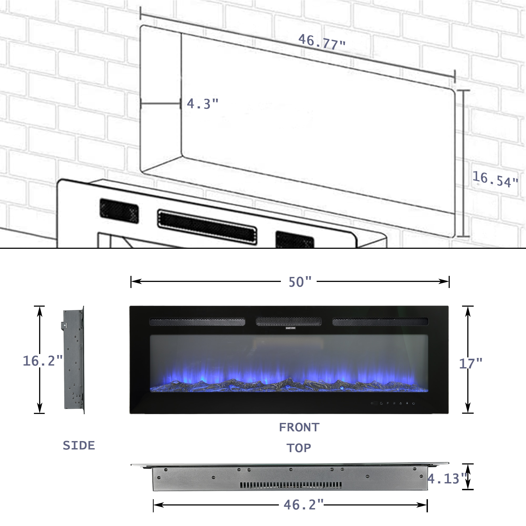 GZMR GZWF-EF50R Electric-Fireplaces - View #8