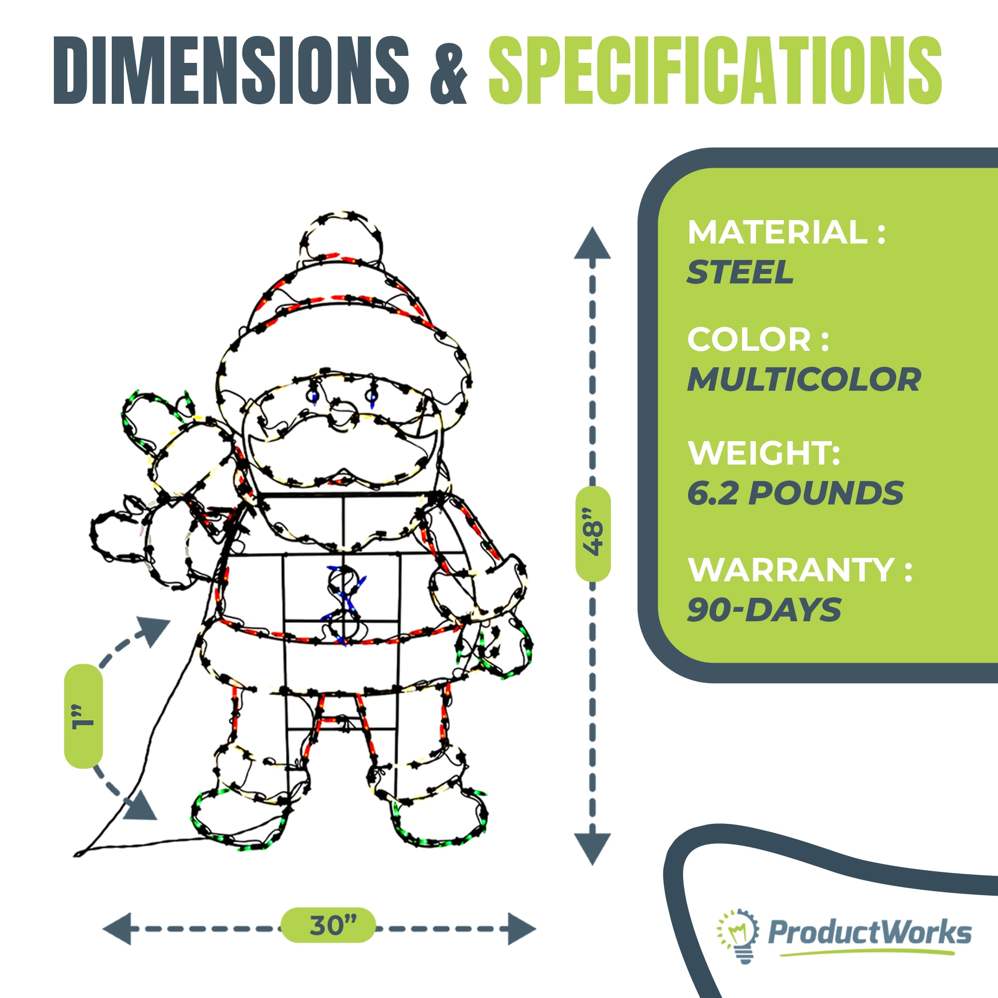 ProductWorks 235777 Outdoor-Christmas-Decor - View #3