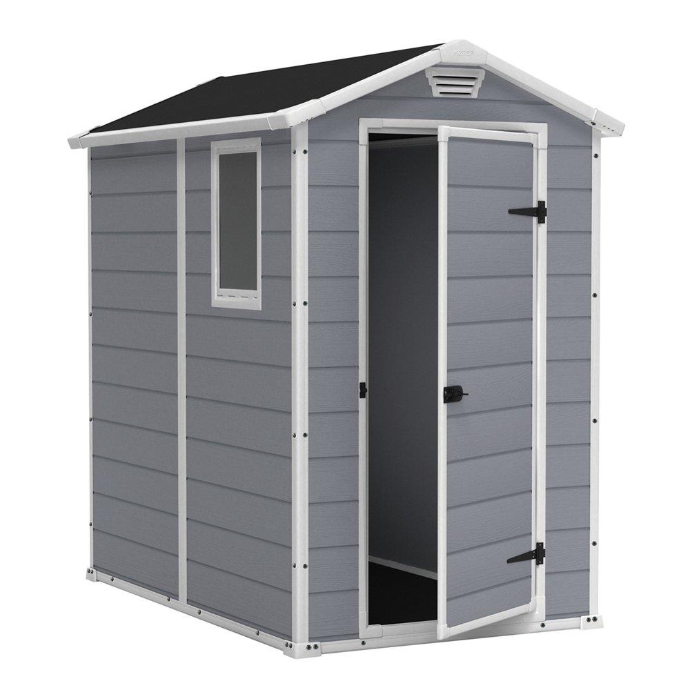 Brown Wood-Plastic Composite Storage Shed 2.3 x3.5m Keter Keter Newton 7ft 6" x 11ft 