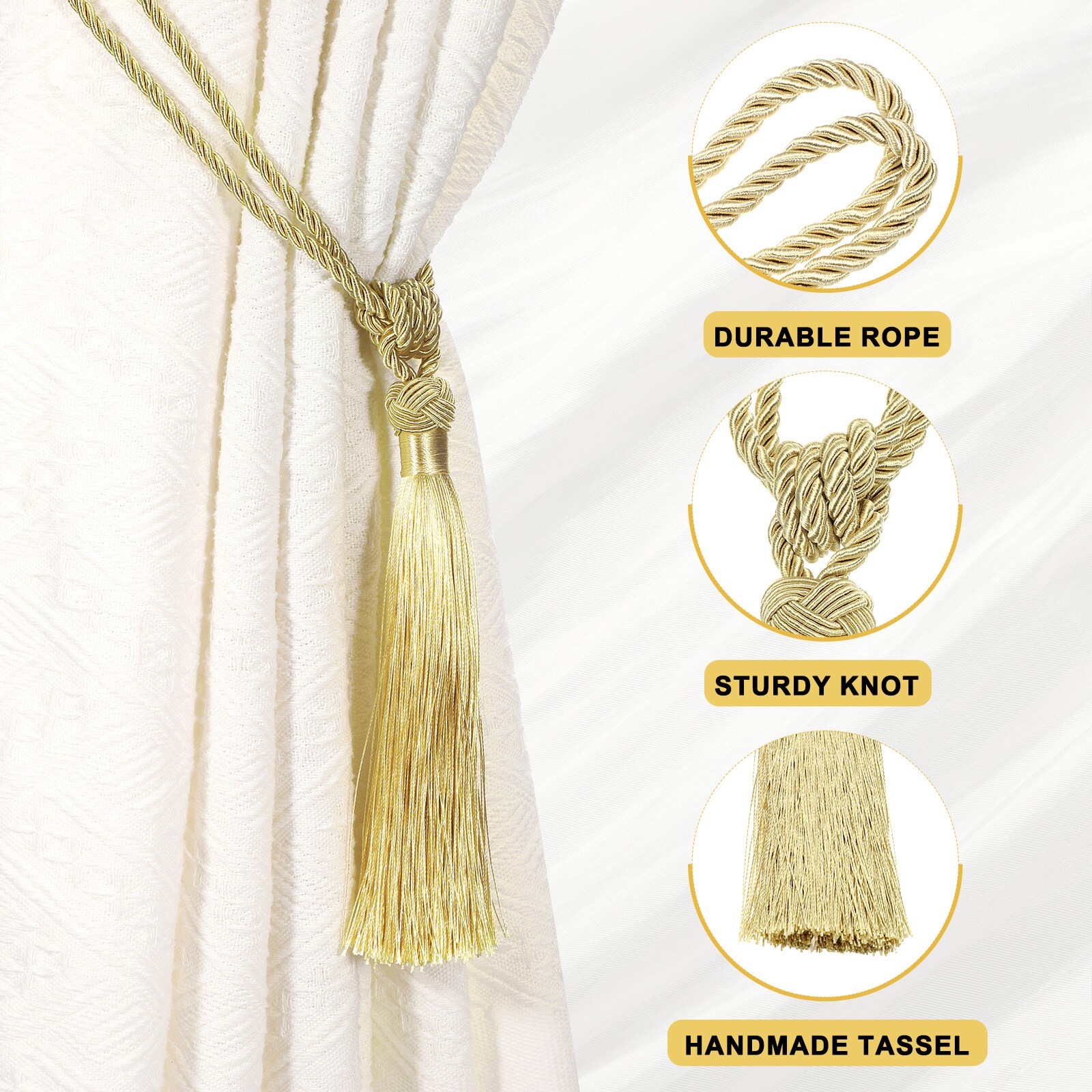 Unique Bargains S25093001UX5351 Curtain-Holdbacks - View #3