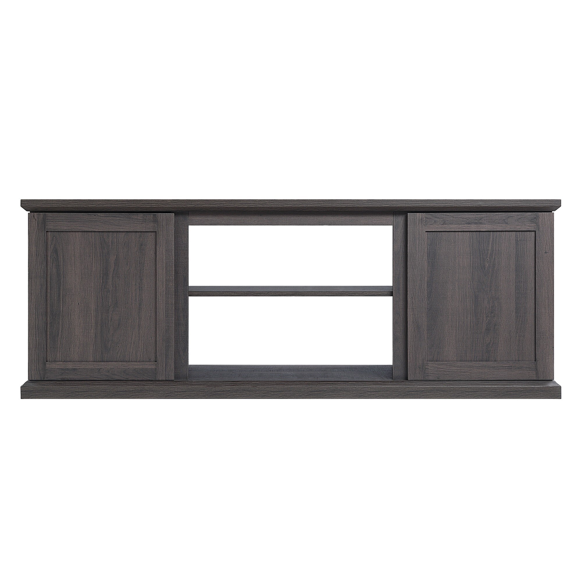 Franklin 60" Dark Brown Wood TV Stand with Cabinets