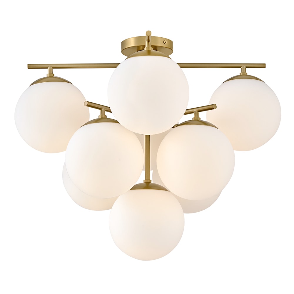 Lark 84201LCB Julep 1 -Light 24-in Polished Brass Flush Mount Light