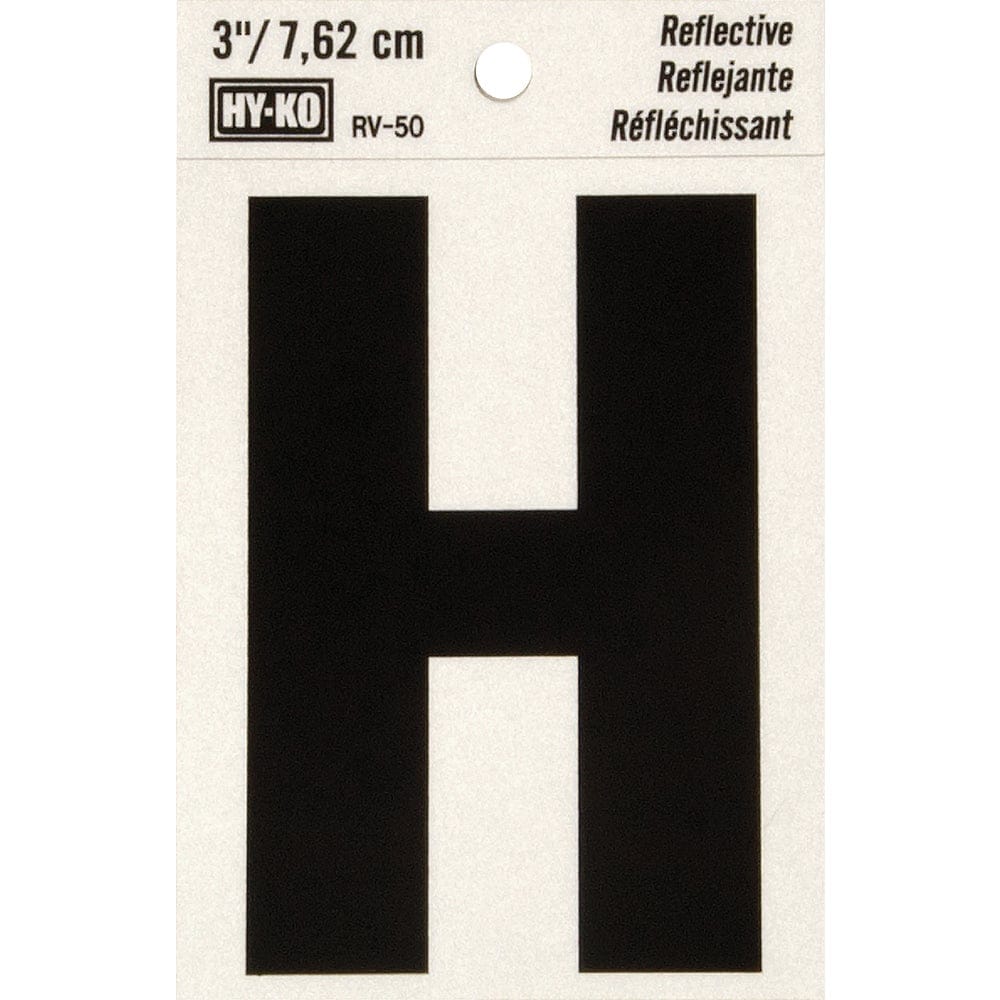 Hy-Ko Reflective Vinyl Letter H 3 in (RV-50H)