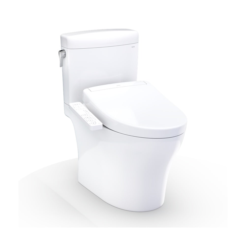 TOTO WASHLET+ Cotton White Elongated Standard height 12-in Rough