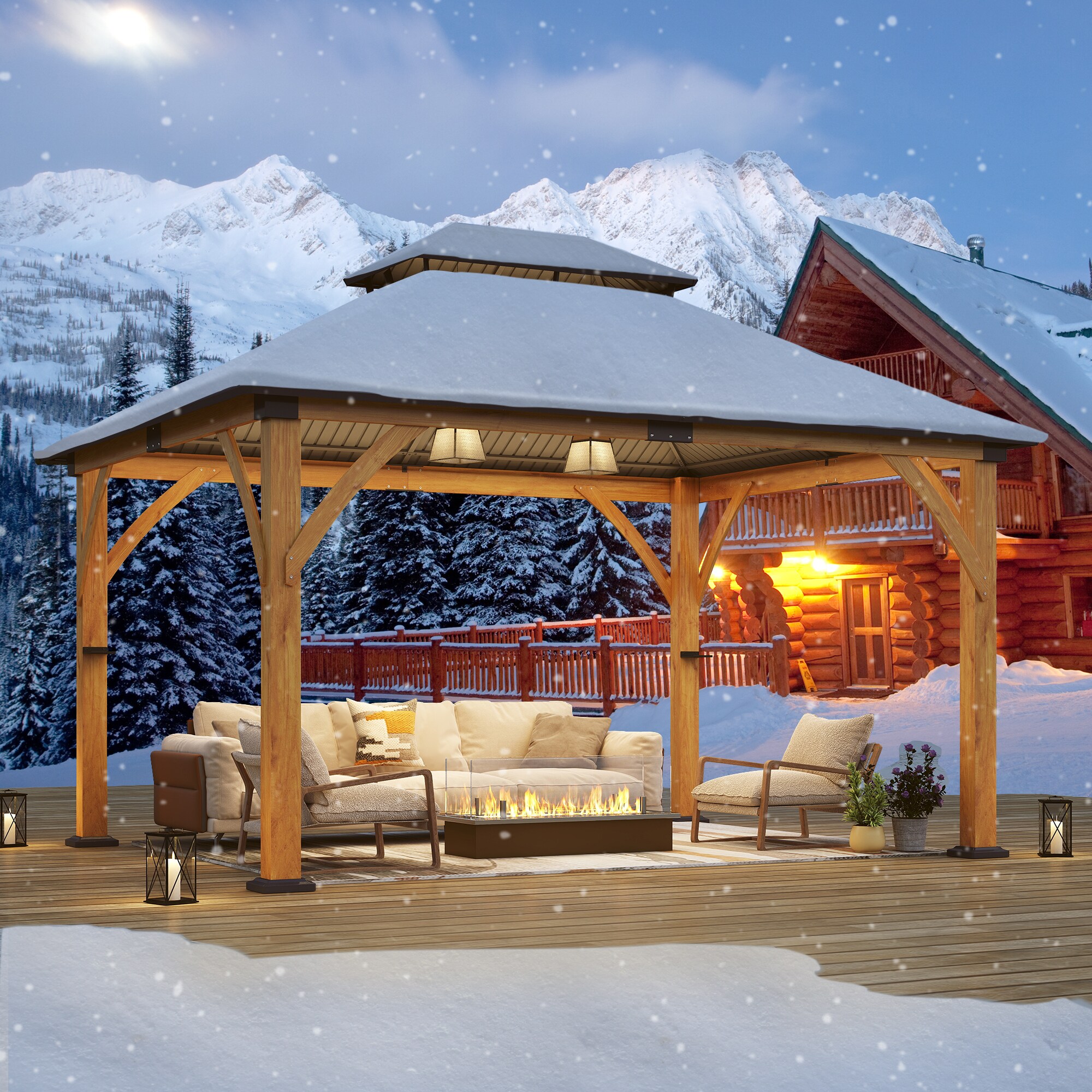 Coveronics LW-C001G047 Wood-Resin-Gazebos - View #3