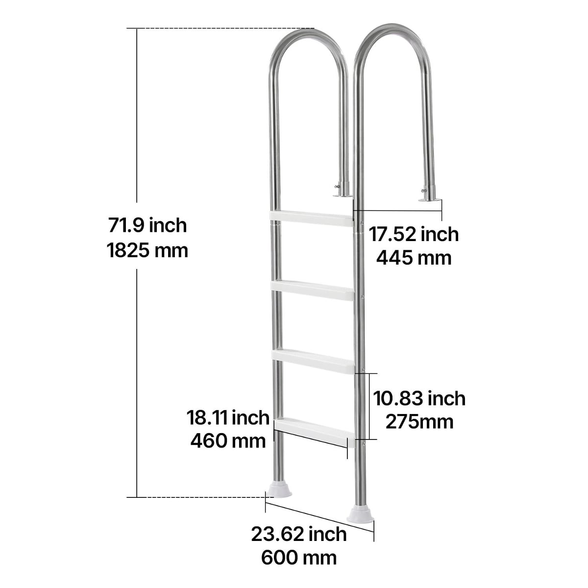 Tooliom D010275RVZP Above-Ground-Pool-Lad-Steps - View #2