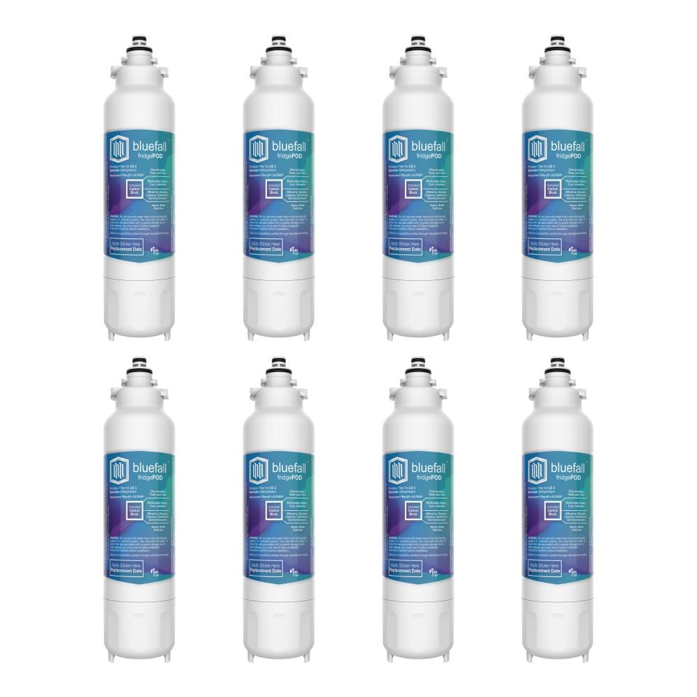 Bluefall BF-LGLT800P-8PACK Twist-in Refrigerator Water Filter FridgePod 8-Pack