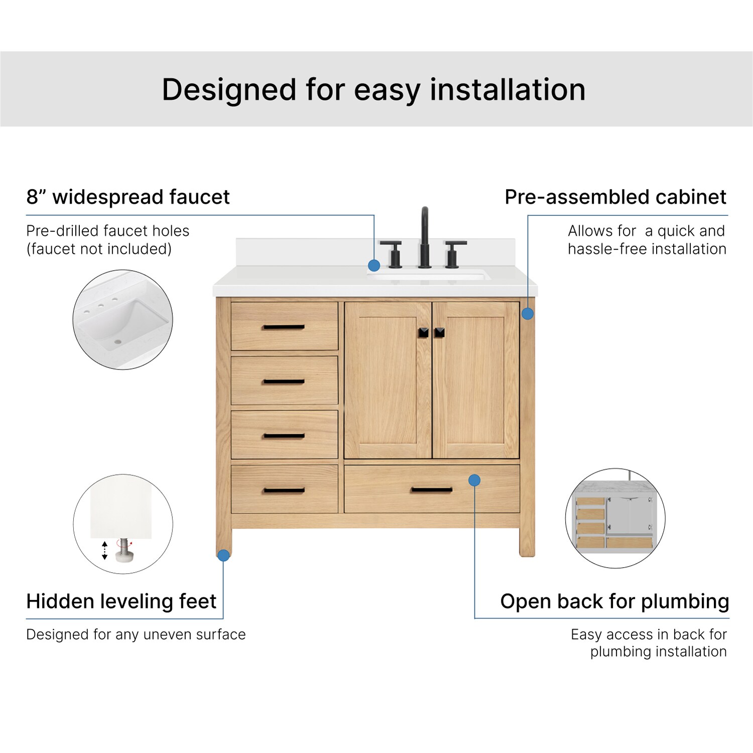 ARIEL A043SRWQRVOWOA Bath-Vanity-Combo - View #7