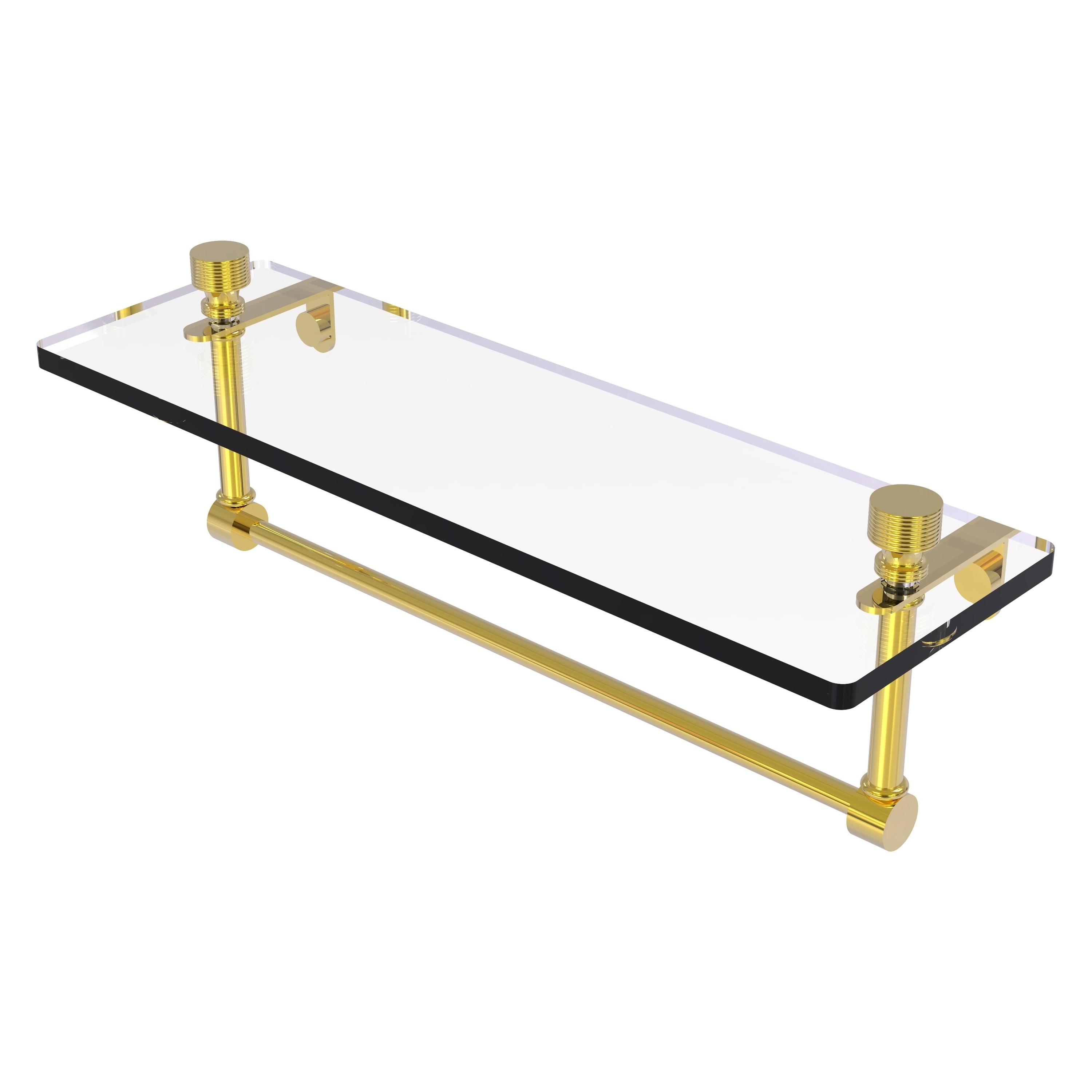 Allied Brass FT-1/16TB-PB Foxtrot Polished Brass Wall mount Bathroom Shelf ( 16-in x 5-in x 5-in )