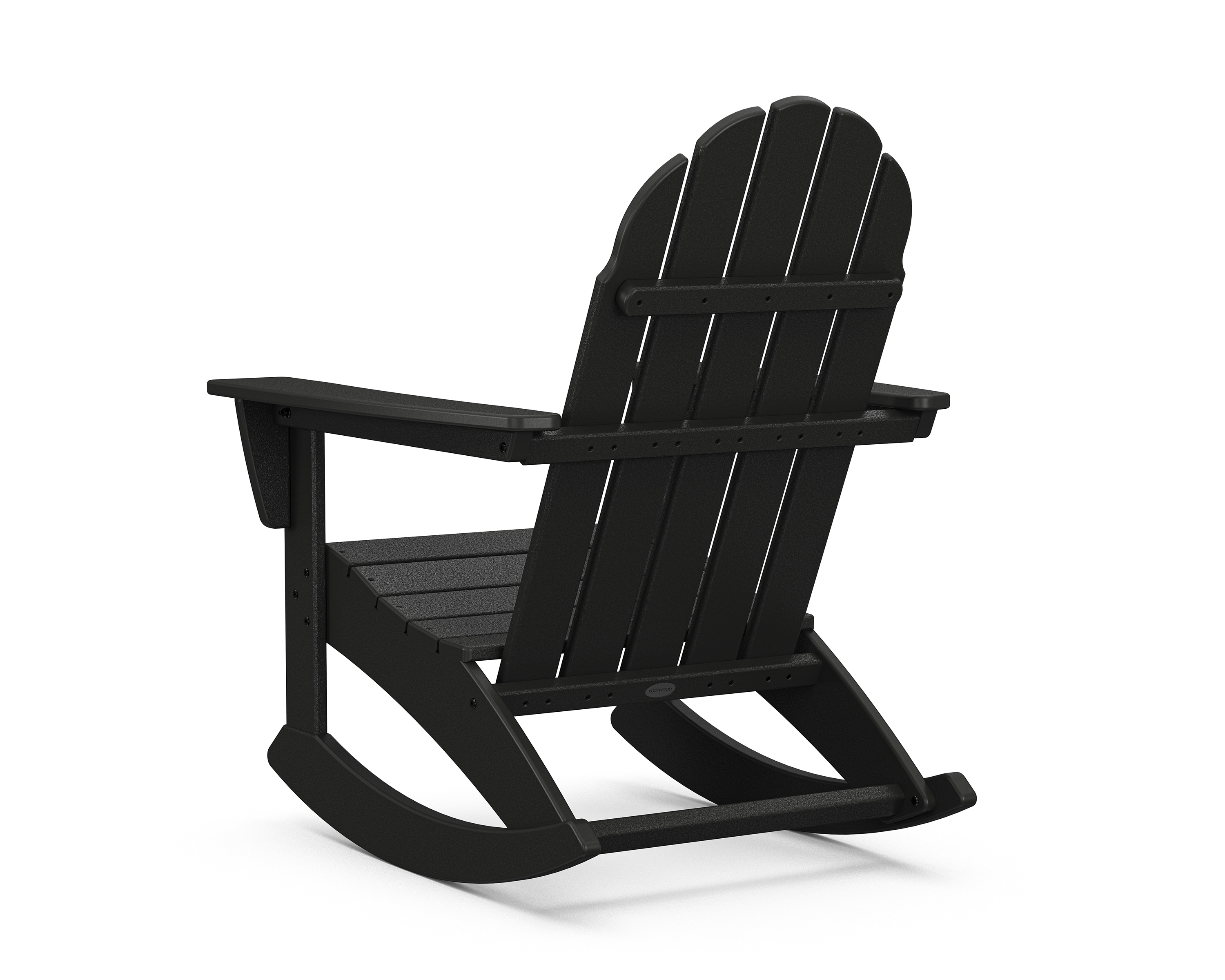 Black Polywood Vineyard Adirondack Rocking Chair