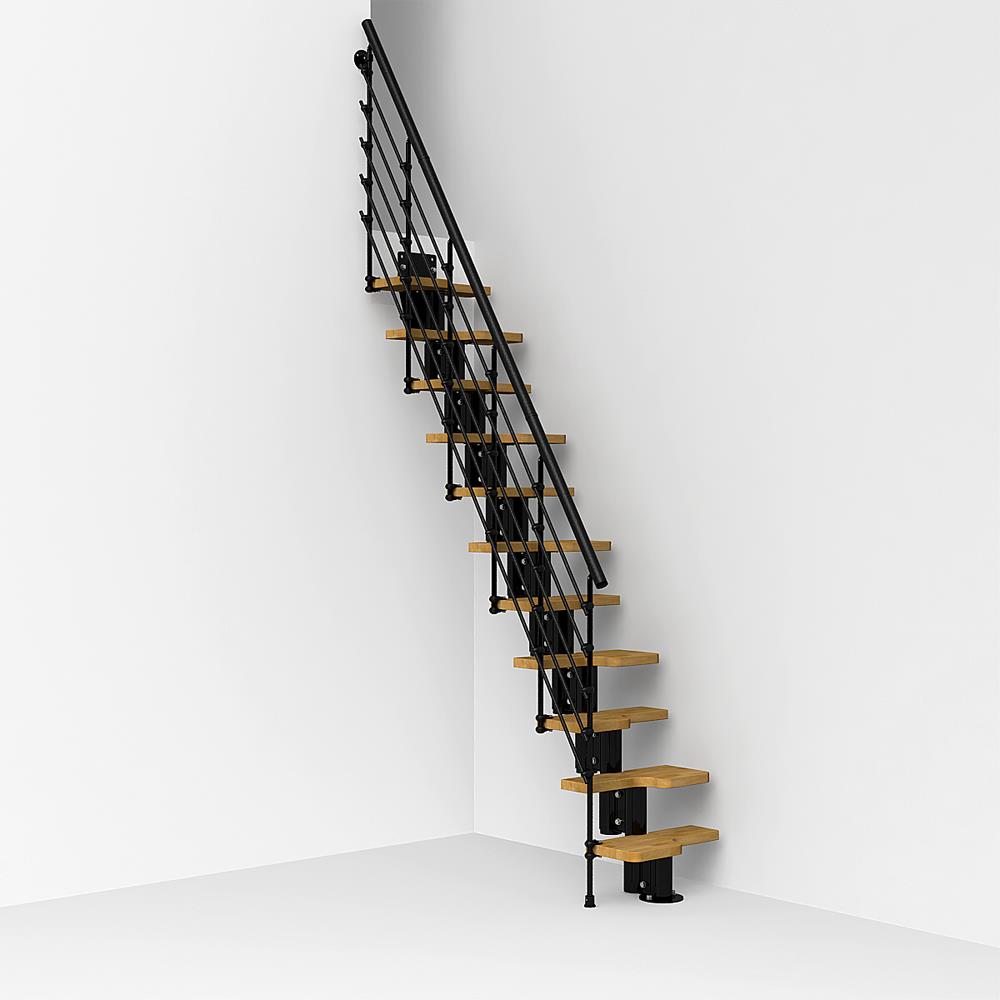 Arke Oak Xtra x 9.1-ft Black Modular Staircase Kit in the Staircase ...