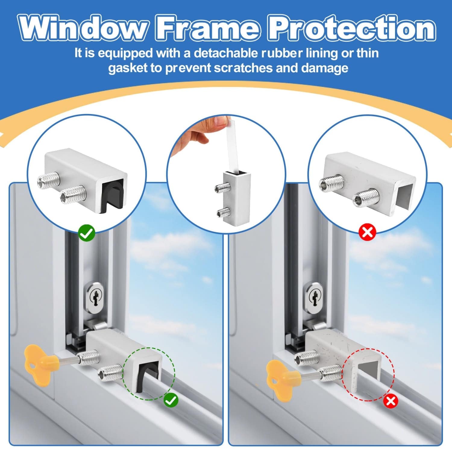 Angel Sar L2ZQYA728WSL06 Horizontal-Sliding-Window-Sash-Locks - View #6