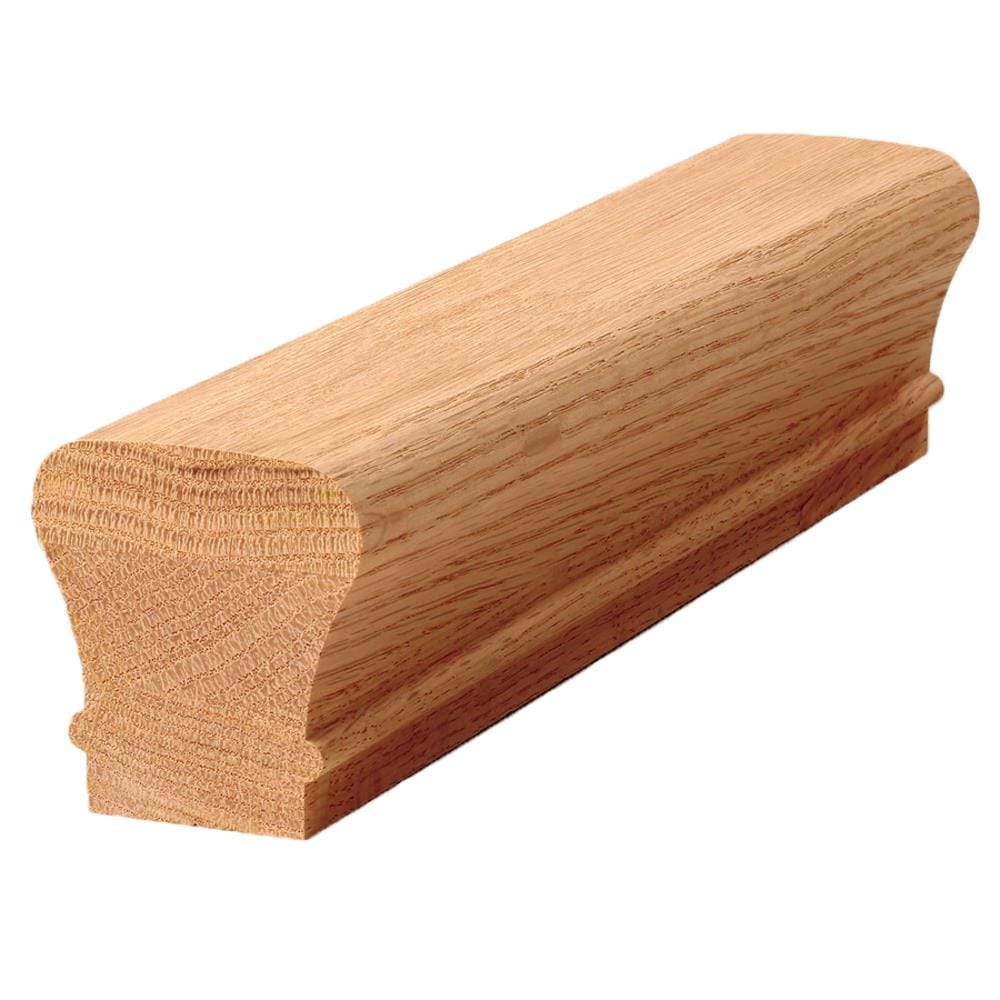 L.J. Smith Stair Systems 6010 8 ETOSC 2.25-in x 96-in Unfinished Wood Red oak Interior 6010 Handrail