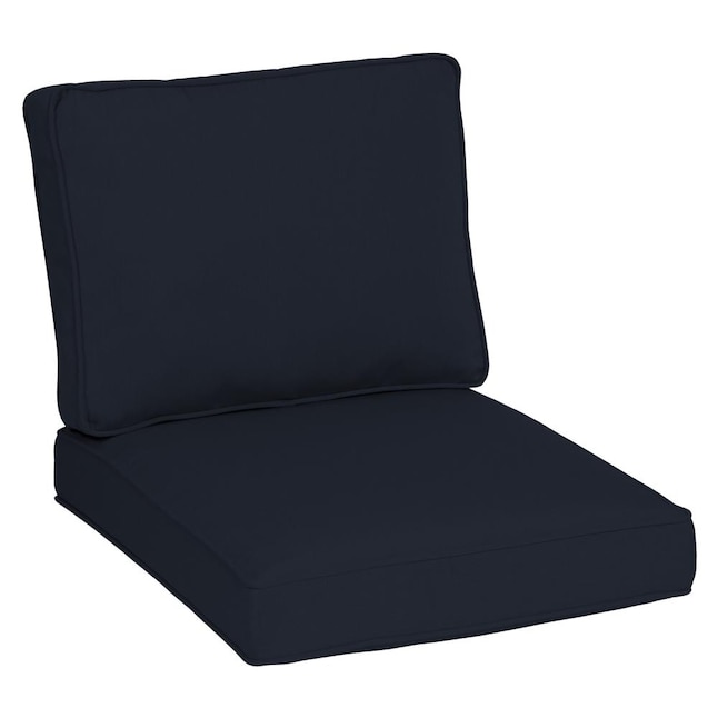 Blue Deep Seat Patio Chair Cushion, Navy And White Chair Cushions