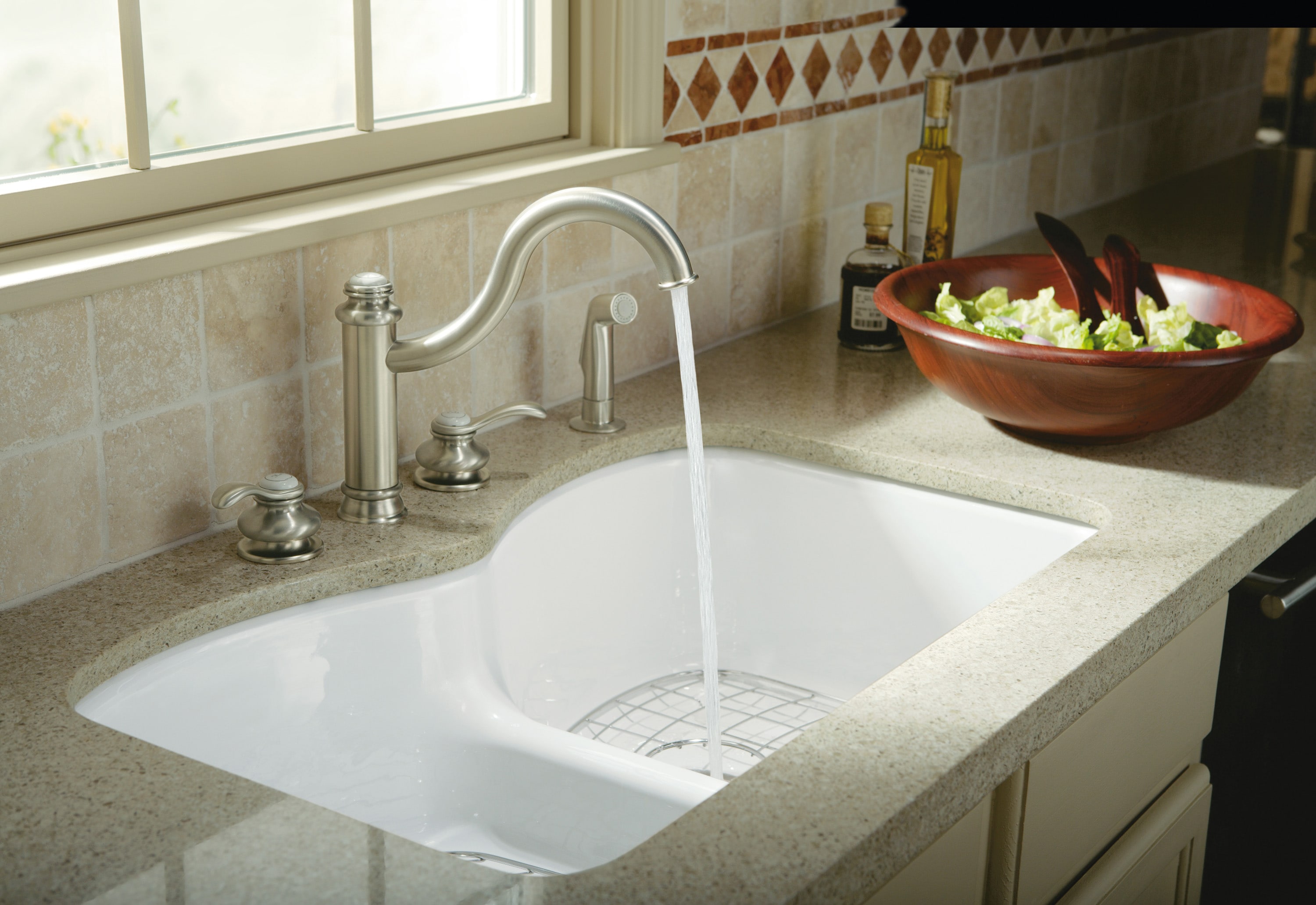 kohler langlade double basin undermount cast iron kitchen sink