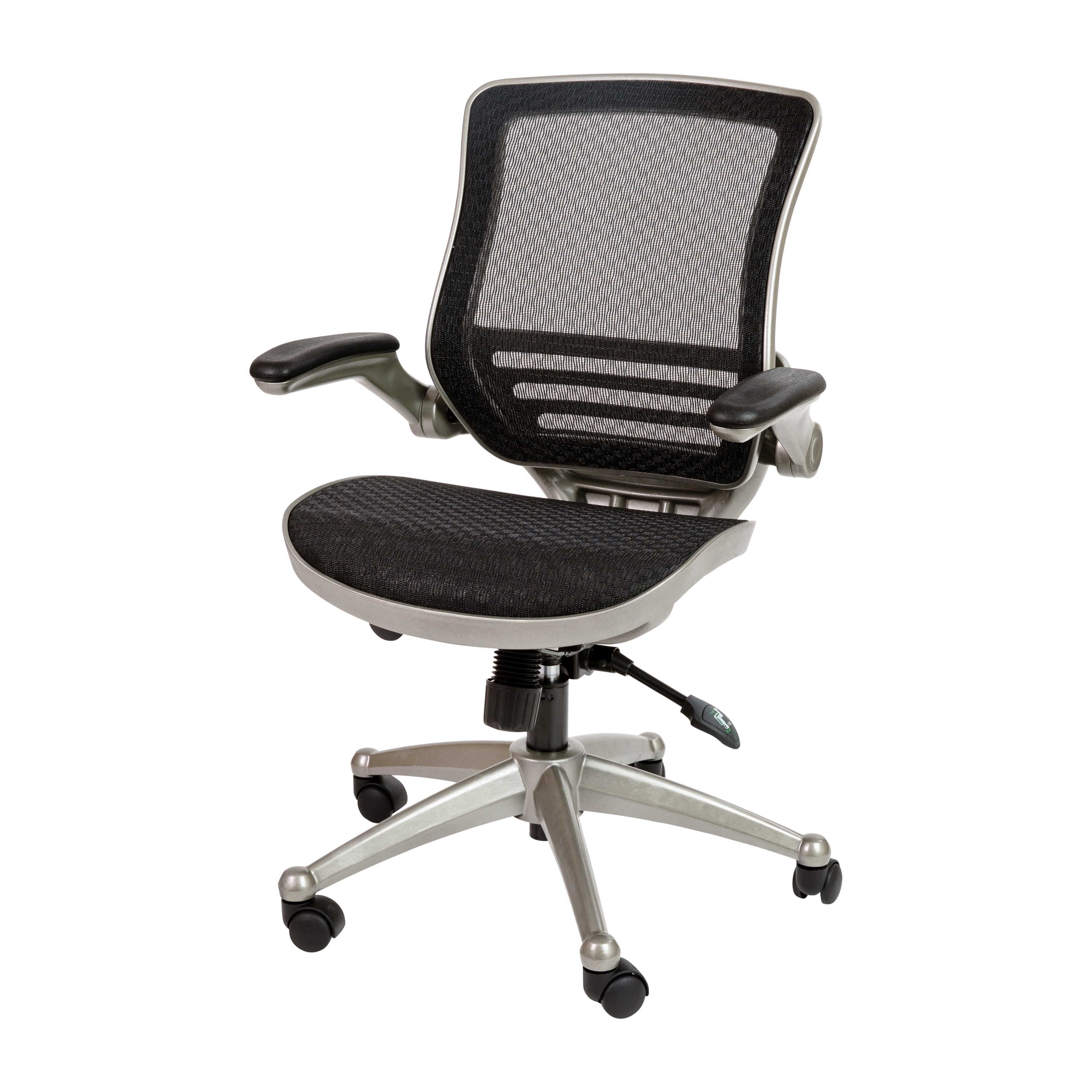 Flash Furniture 889142610489 Warfield Black Mesh/Graphite Silver Frame Contemporary Ergonomic Adjustable Height Swivel Mesh Executive Chair