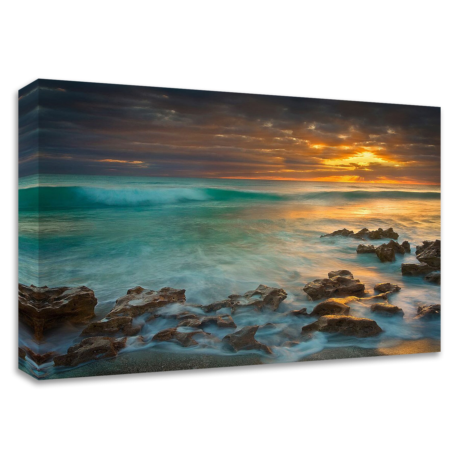 Tangletown Fine Art 8Z156DC-2114 Timeless Patrick Zephyr 14-in H x 21-in W Coastal Print on Canvas