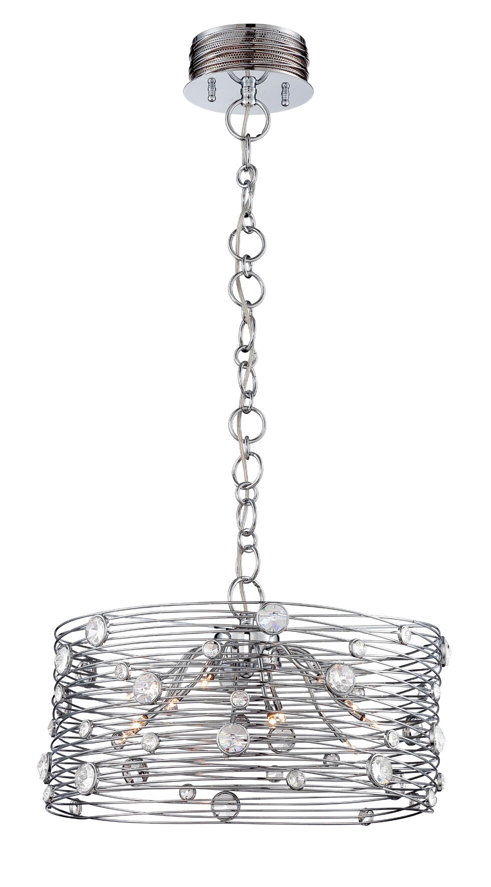 Eurofase 26342-016 Corfo 12-Light Chrome Transitional Crystal Chandelier