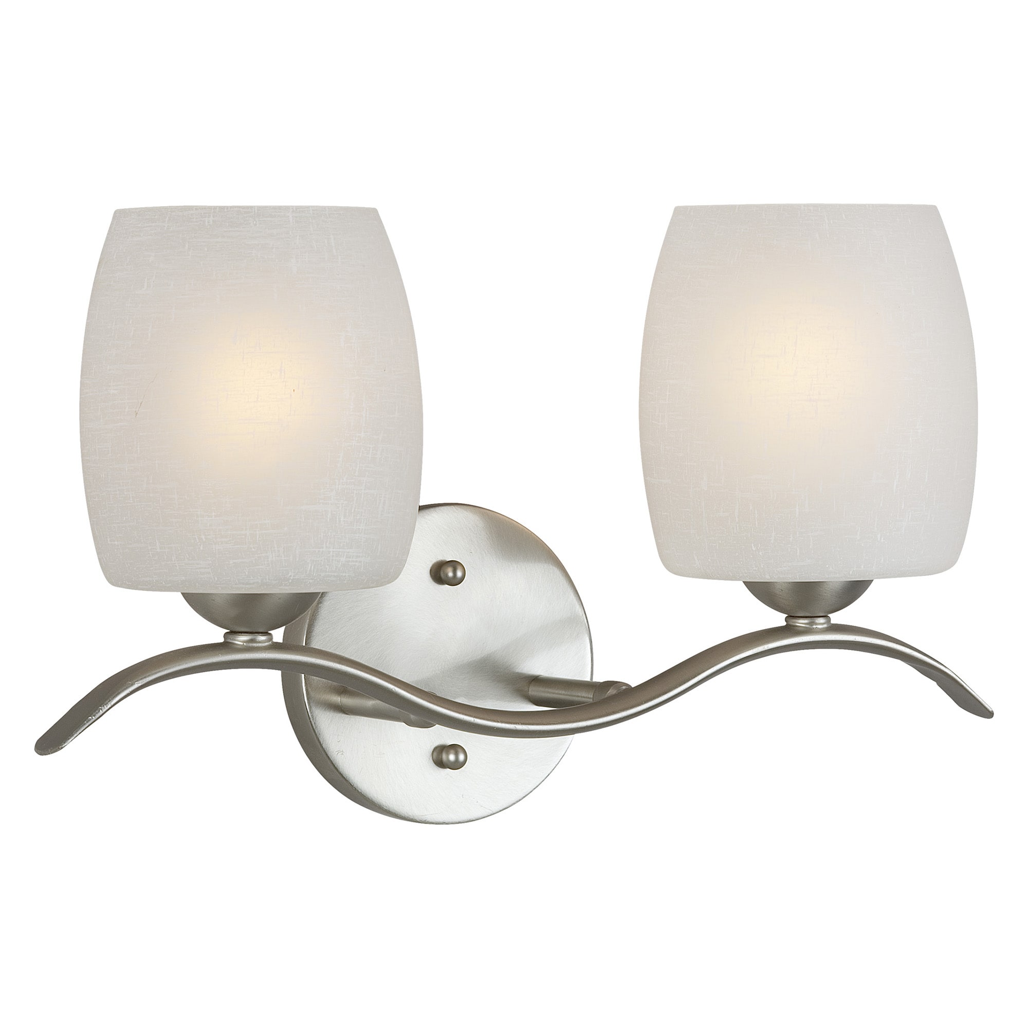 Forte Lighting 5251-02-55 Maria 15-in 2 -Light Brushed Nickel Modern/contemporary Vanity light bar