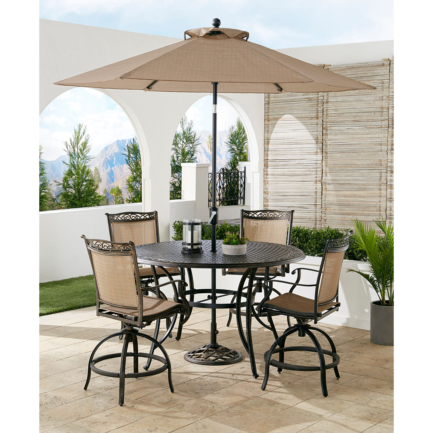 Hanover FNTDN5PCPBRC-SU Patio-Dining-Sets - View #6