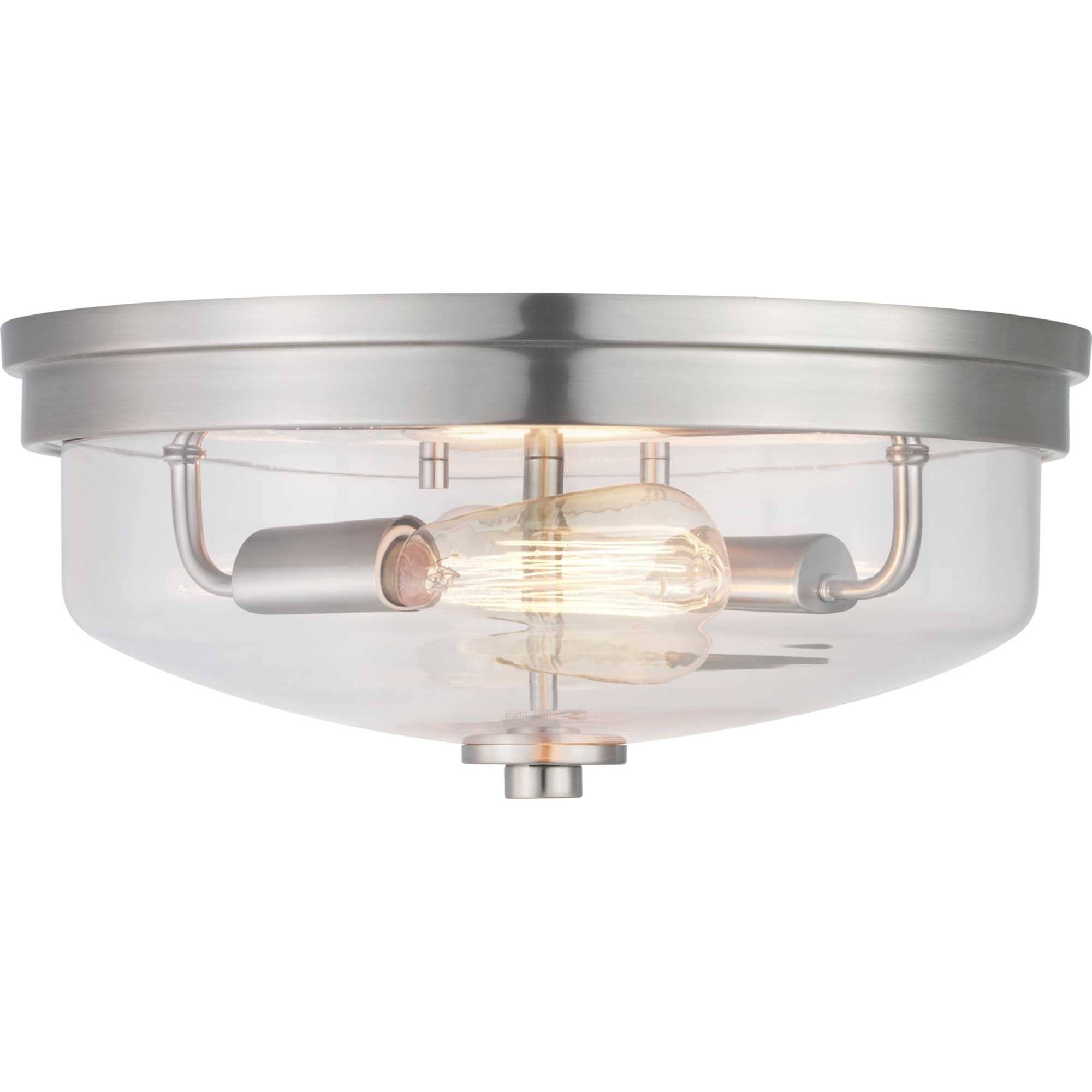 Progress Lighting Blakely 2-Light Brushed Nickel Flush Mount Light ...