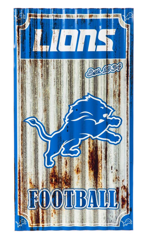Detroit Lions 21.75-in H x 11.88-in W Sports Metal Sign at