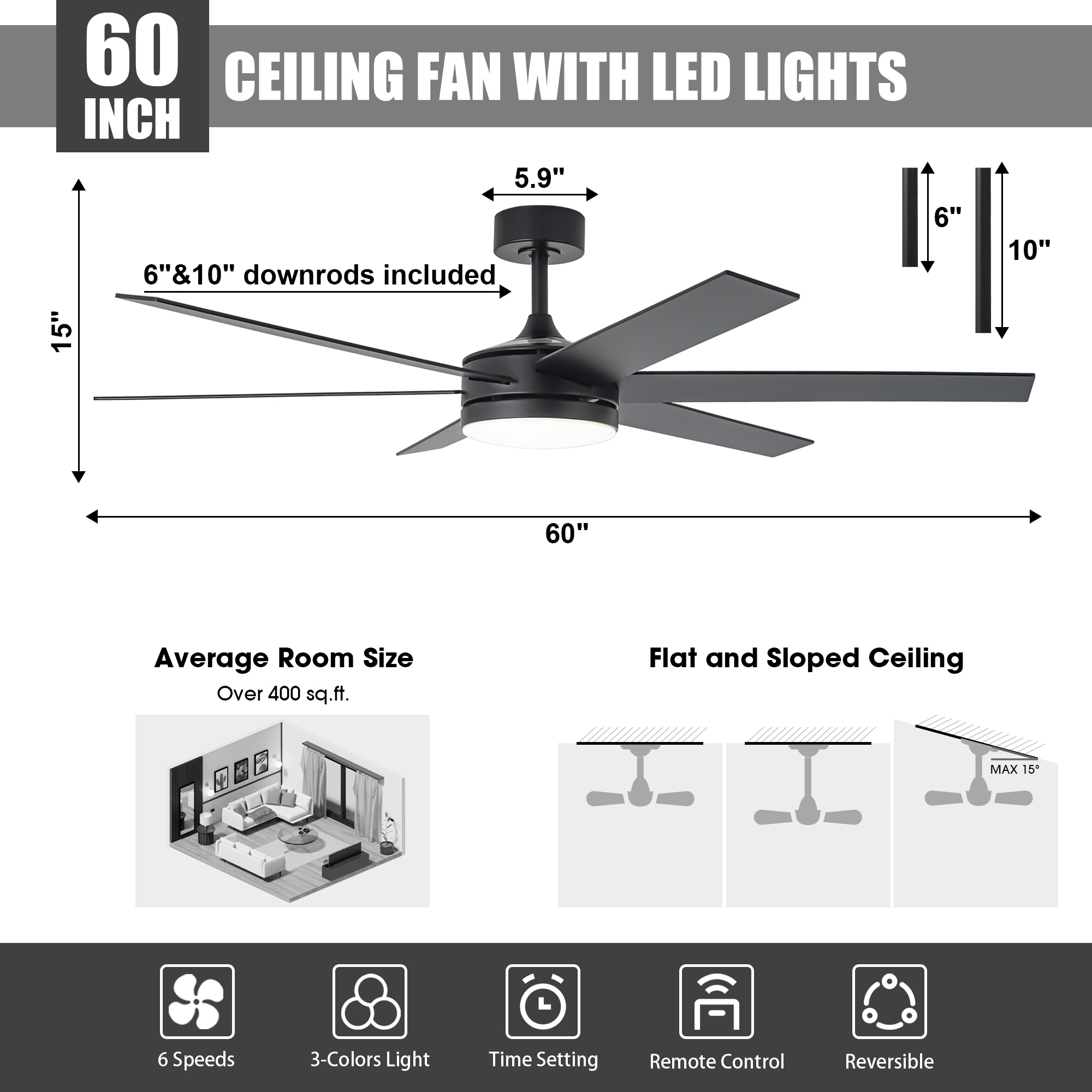 VACZON VZA01A113BK Ceiling-Fans - View #10