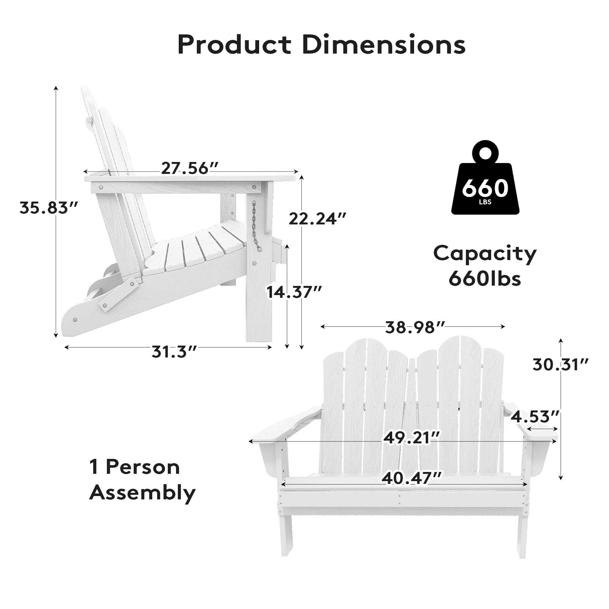 VOUA 2YDY-WT Patio-Chairs - View #5