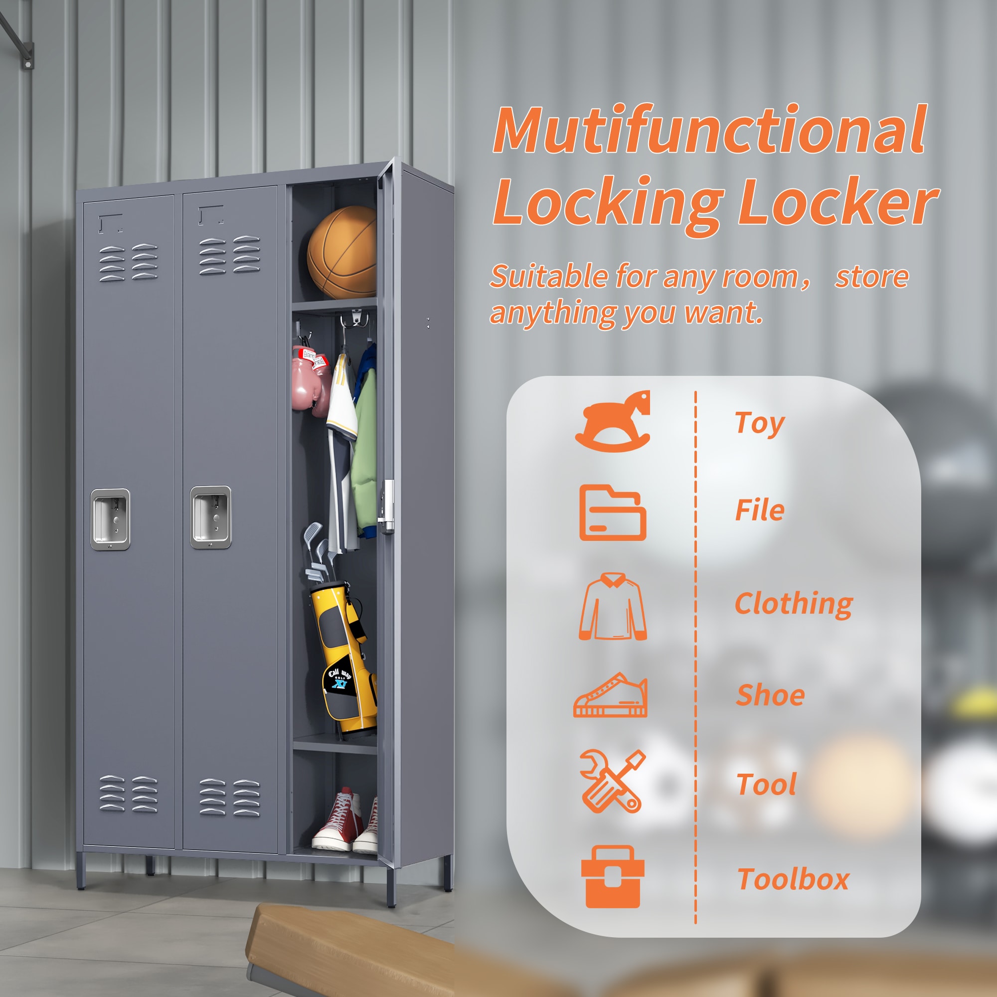 Kahomvis O4-QPMAKE-19 Storage-Lockers - View #5