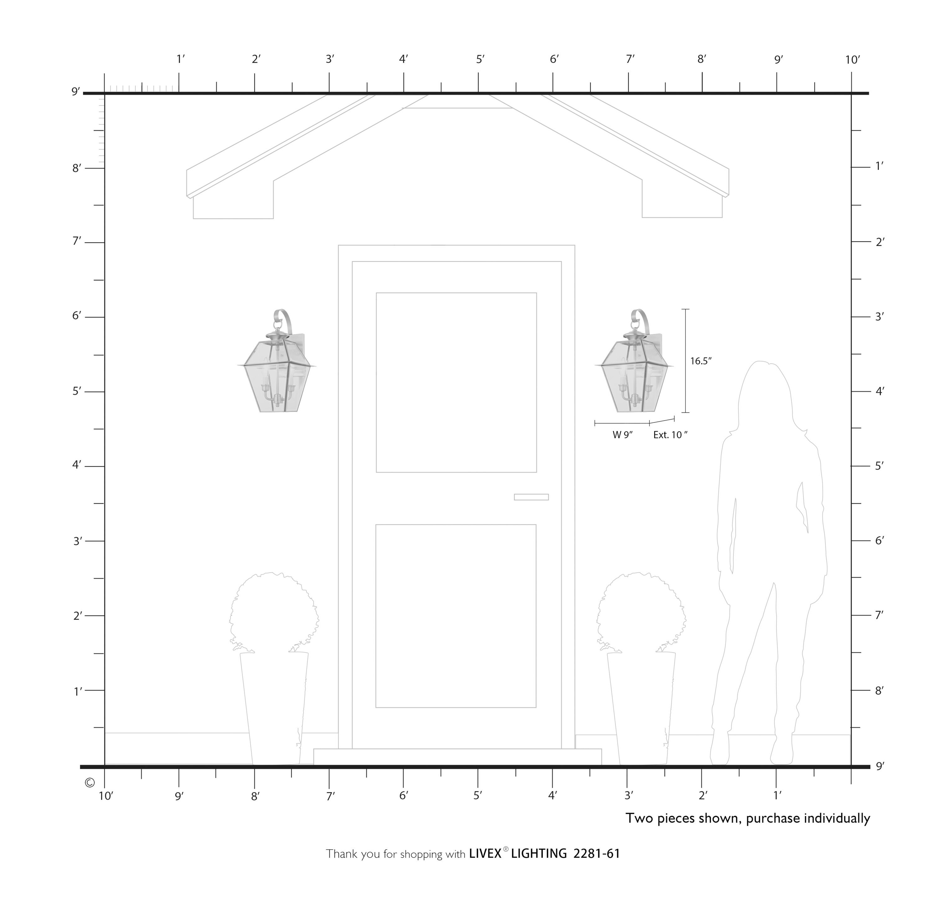 Livex Lighting 2281-61 Outdoor-Wall-Lighting - View #3