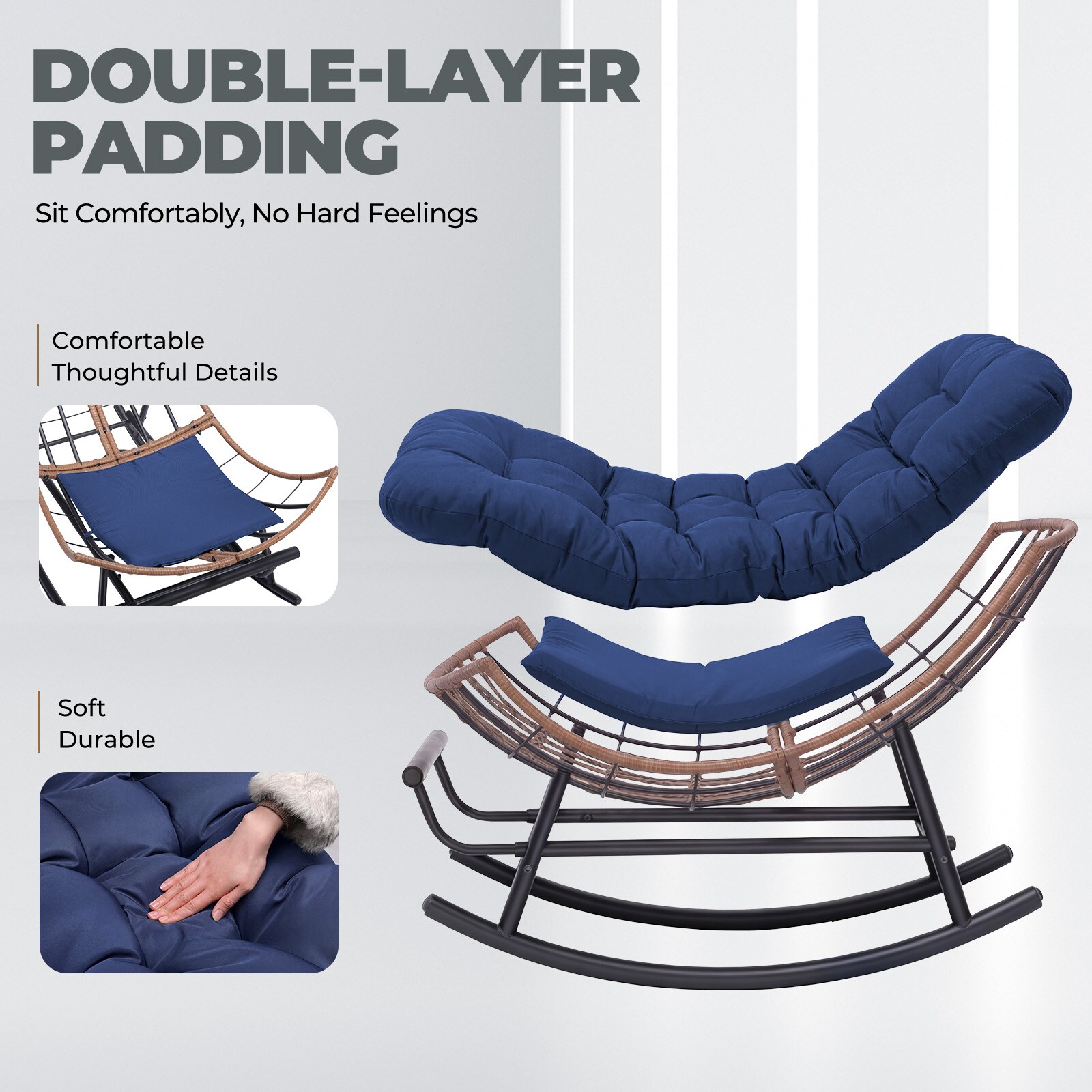 GTPLAYER LOWE'S-OT-CH03-BL Patio-Chairs - View #7