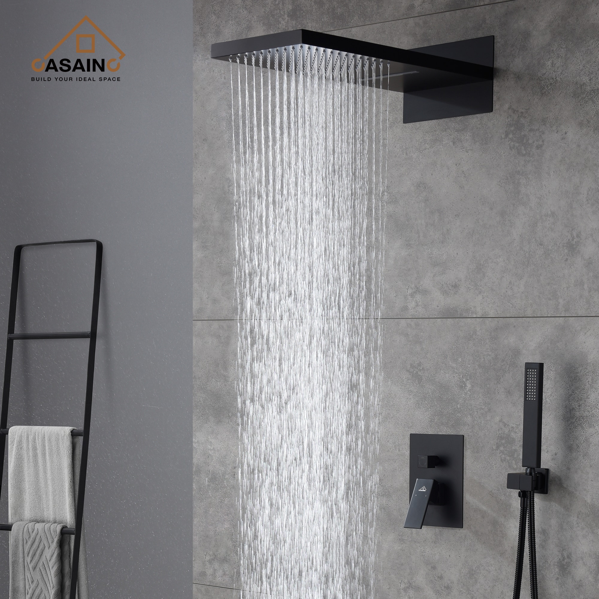 CASAINC M6630-A-22-MB Showerhead-Bar-Panels - View #2