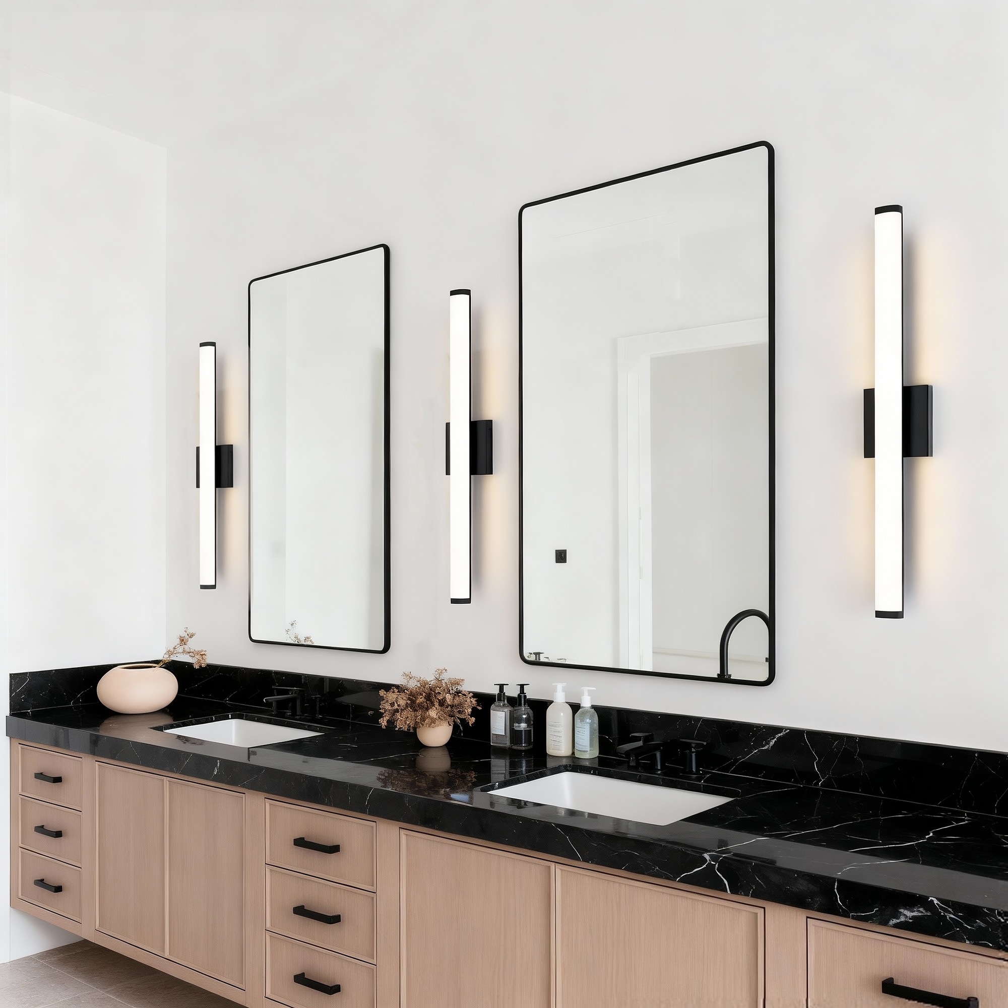 Edvivi 24-in 1 Light Matte Black Integrated LED Modern/contemporary ...